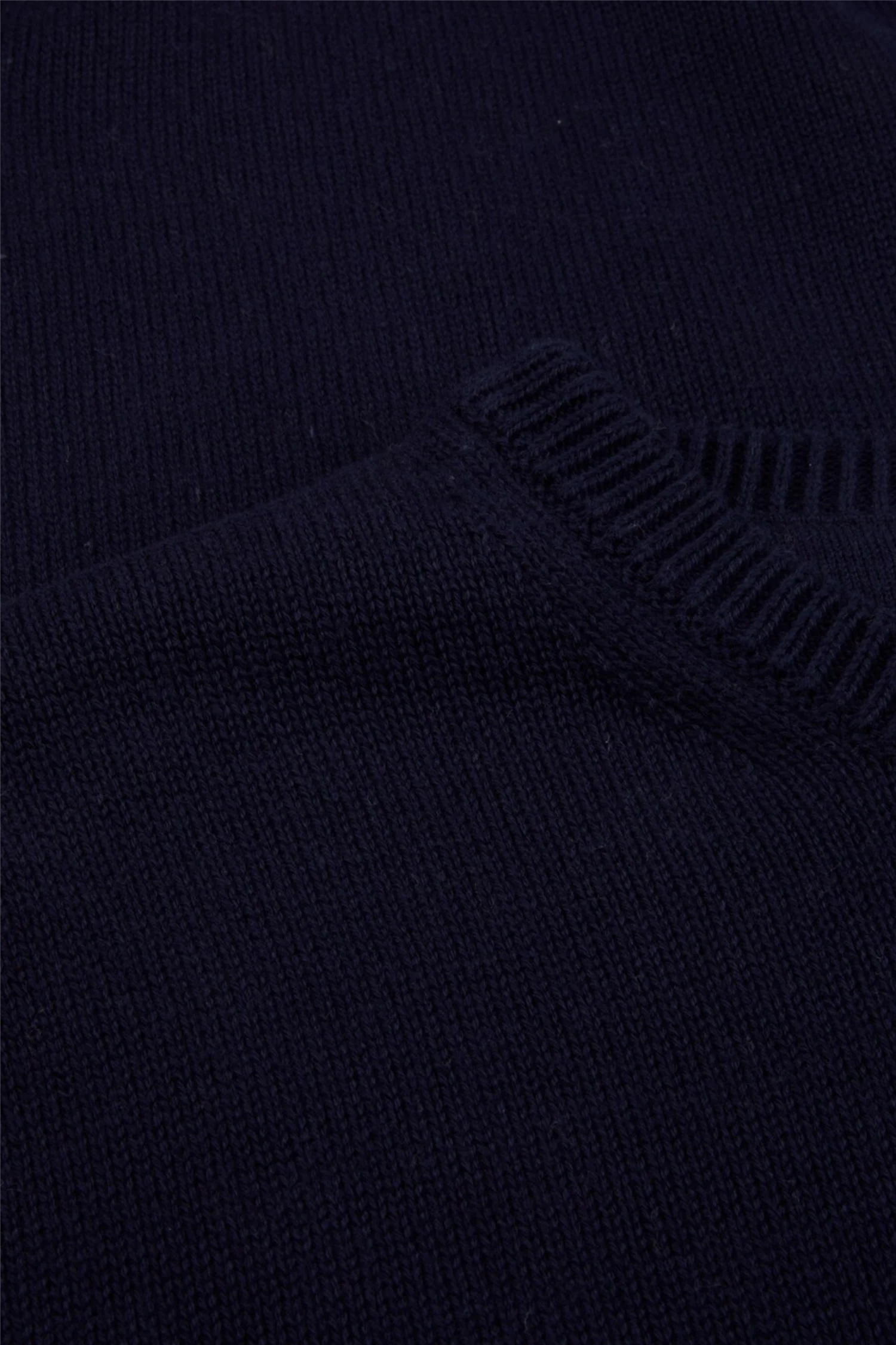 Sweater Knitted Crew Neck Organic Cotton Navy - Image 3