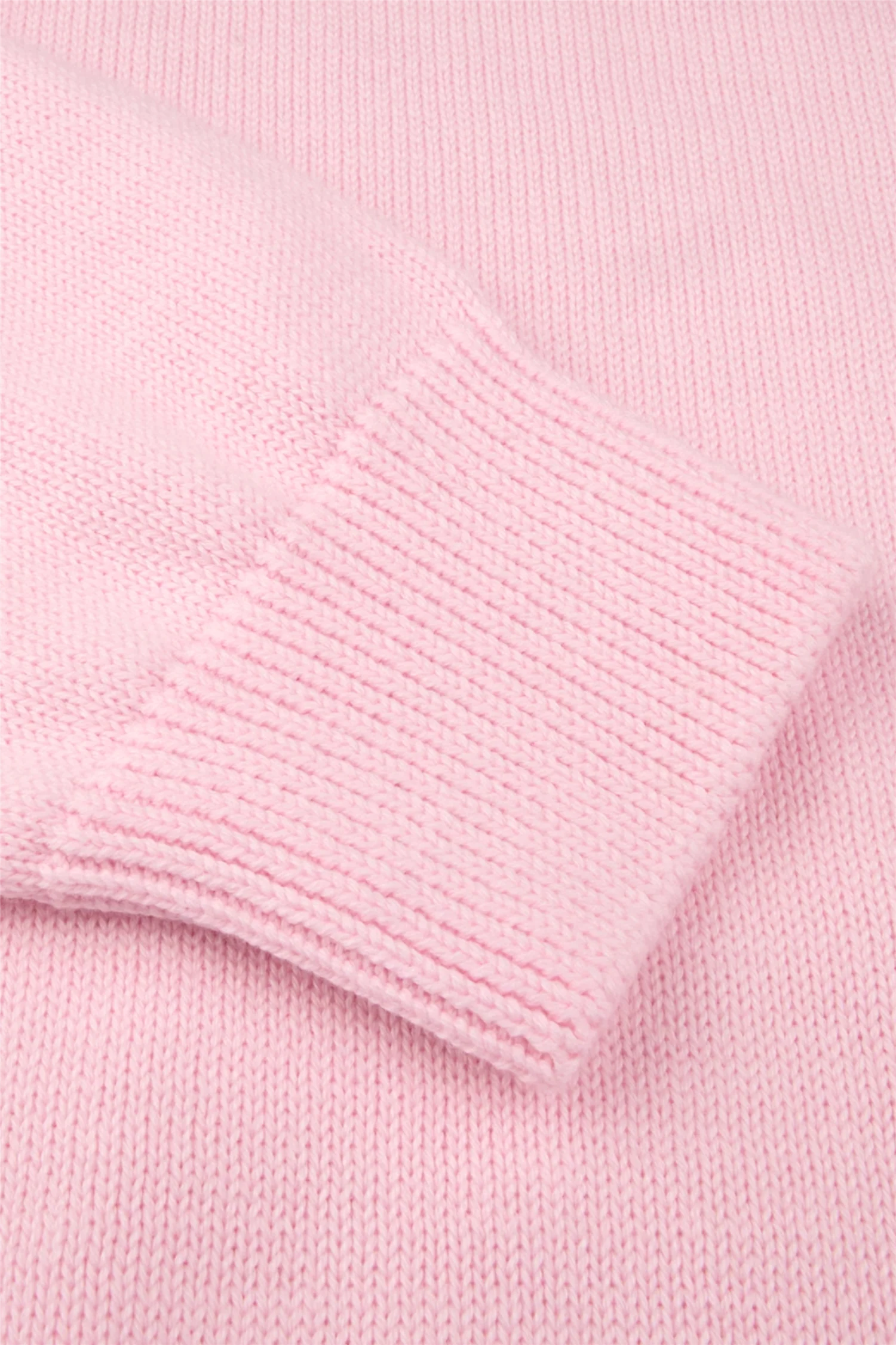 Sweater Knitted Crew Neck Organic Cotton Light Pink - Image 5