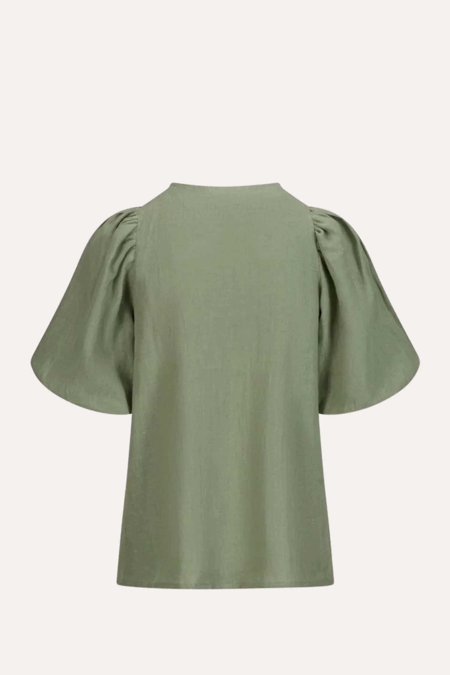 Anna Linen Top- Green - Image 2