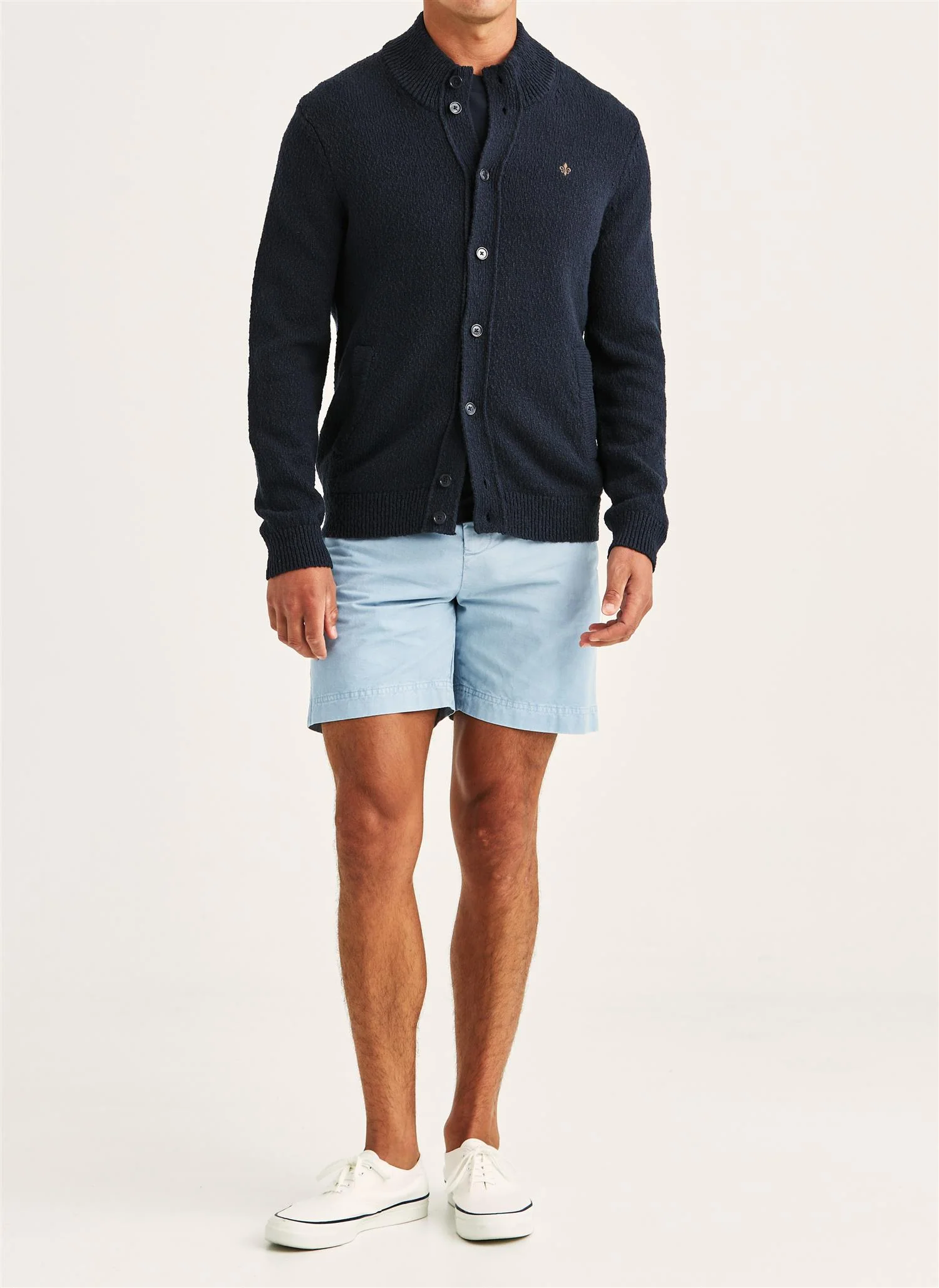 Windham Button Cardigan Old Blue - Image 3