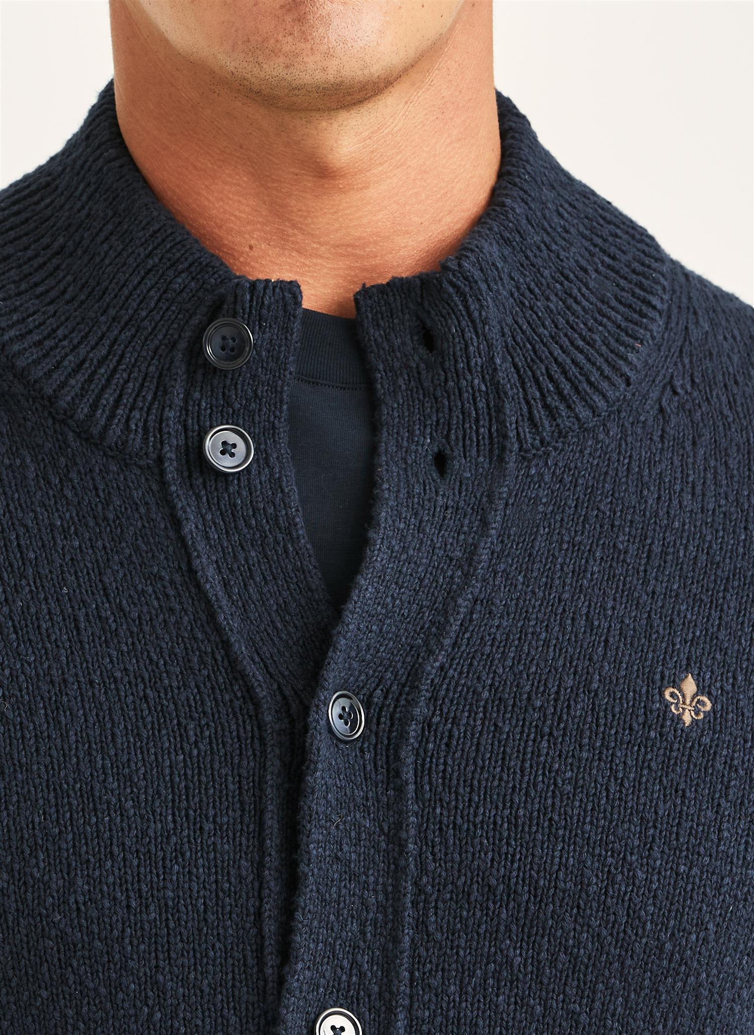 Windham Button Cardigan Old Blue - Image 4