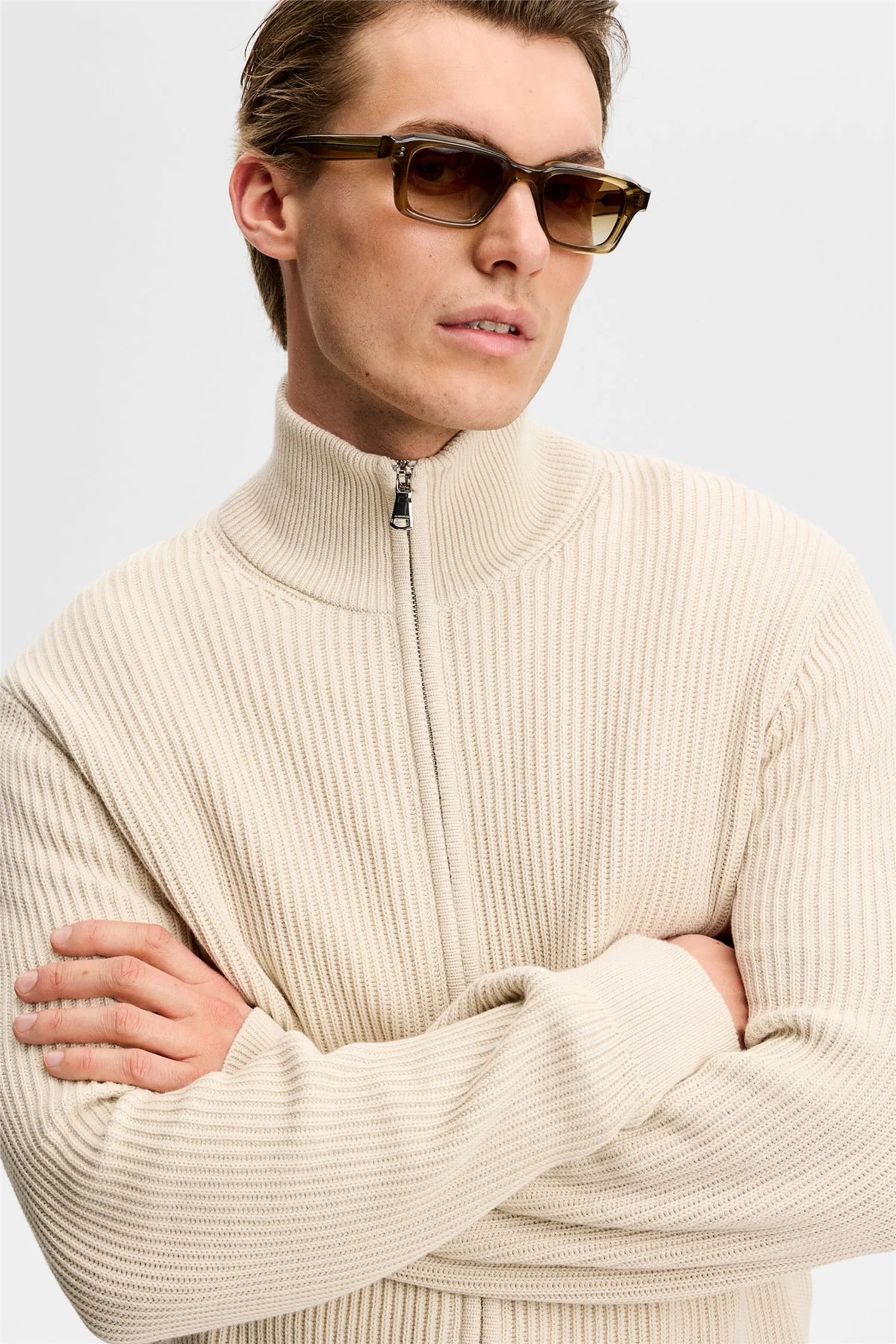 Alexis Full Zip Cardigan Moonbeam - Image 5