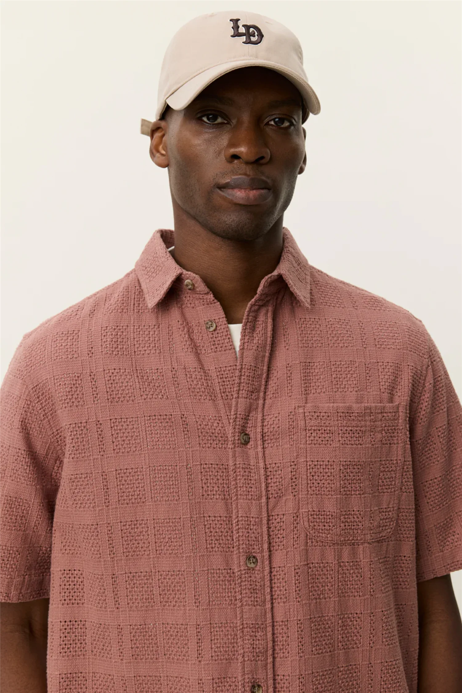 Charlie SS Shirt Cognac Red - Image 4