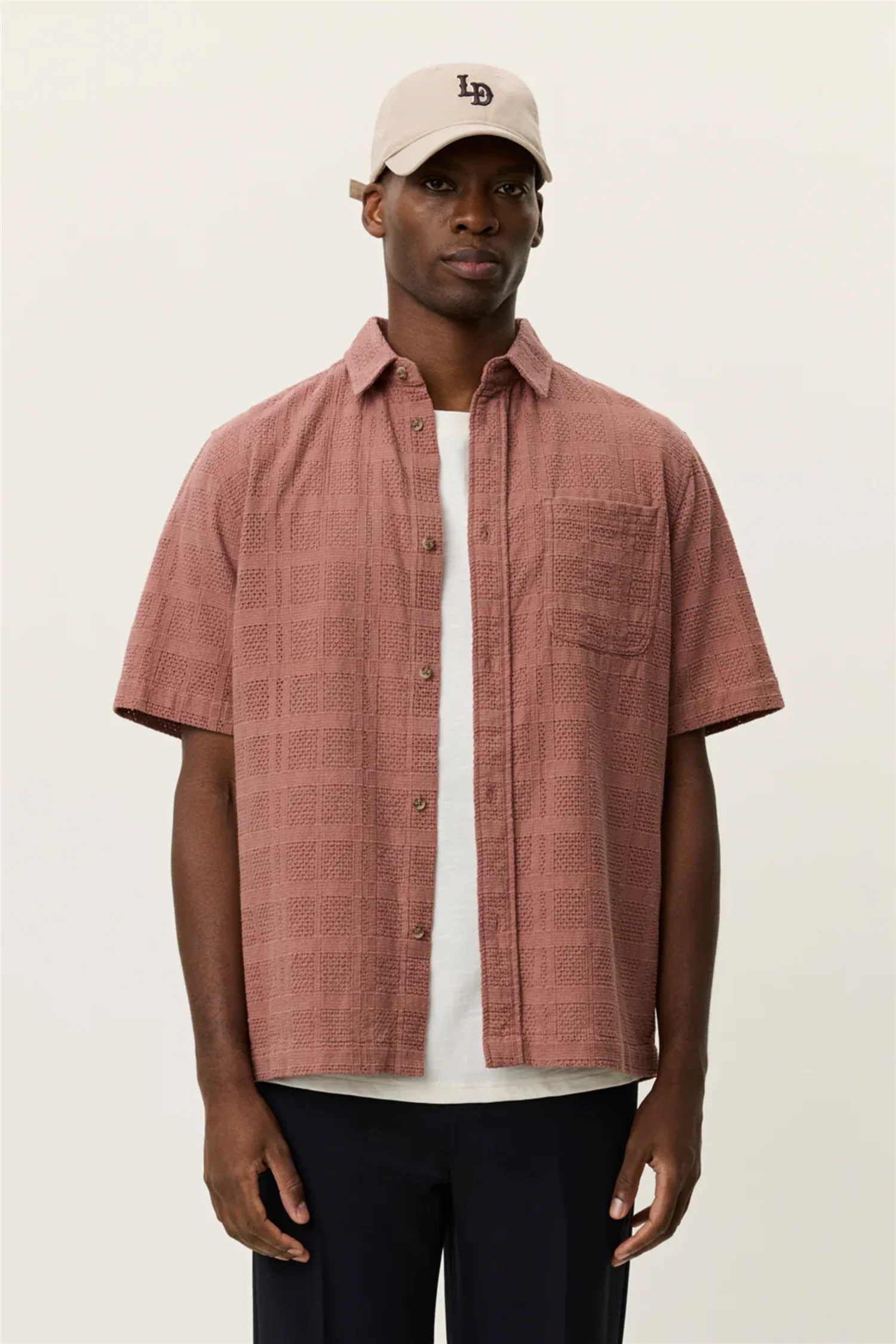 Charlie SS Shirt Cognac Red - Image 5