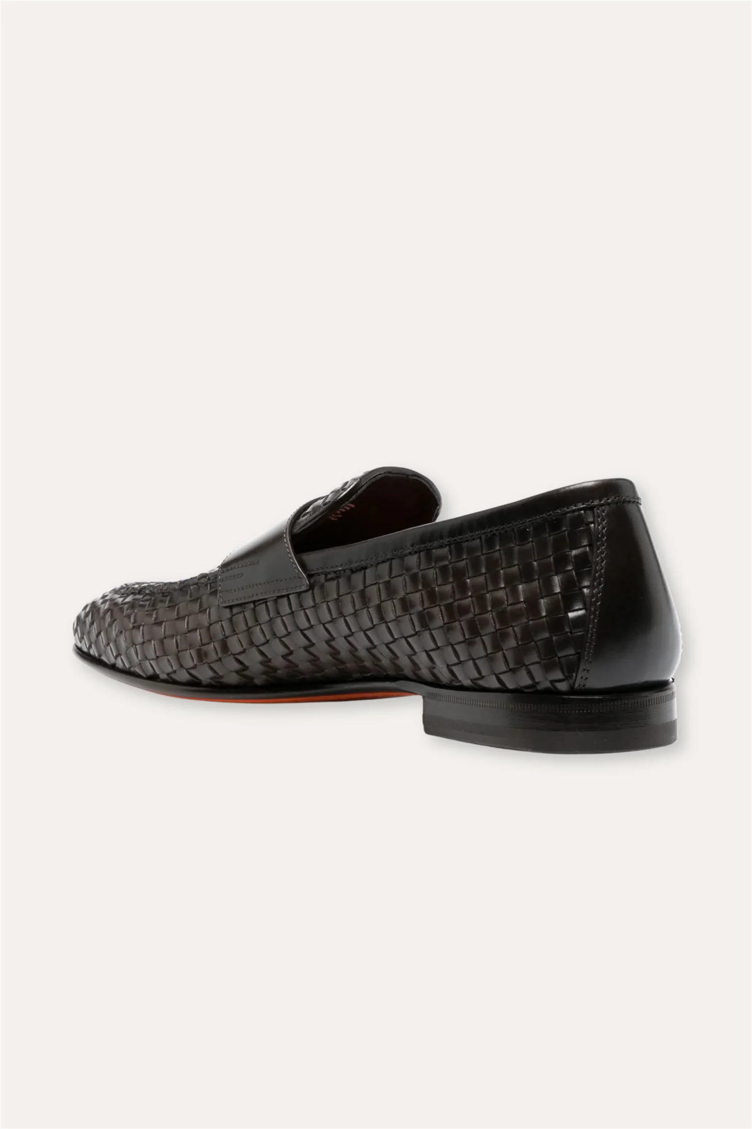 Woven Leather Loafer Dark Brown - Image 3