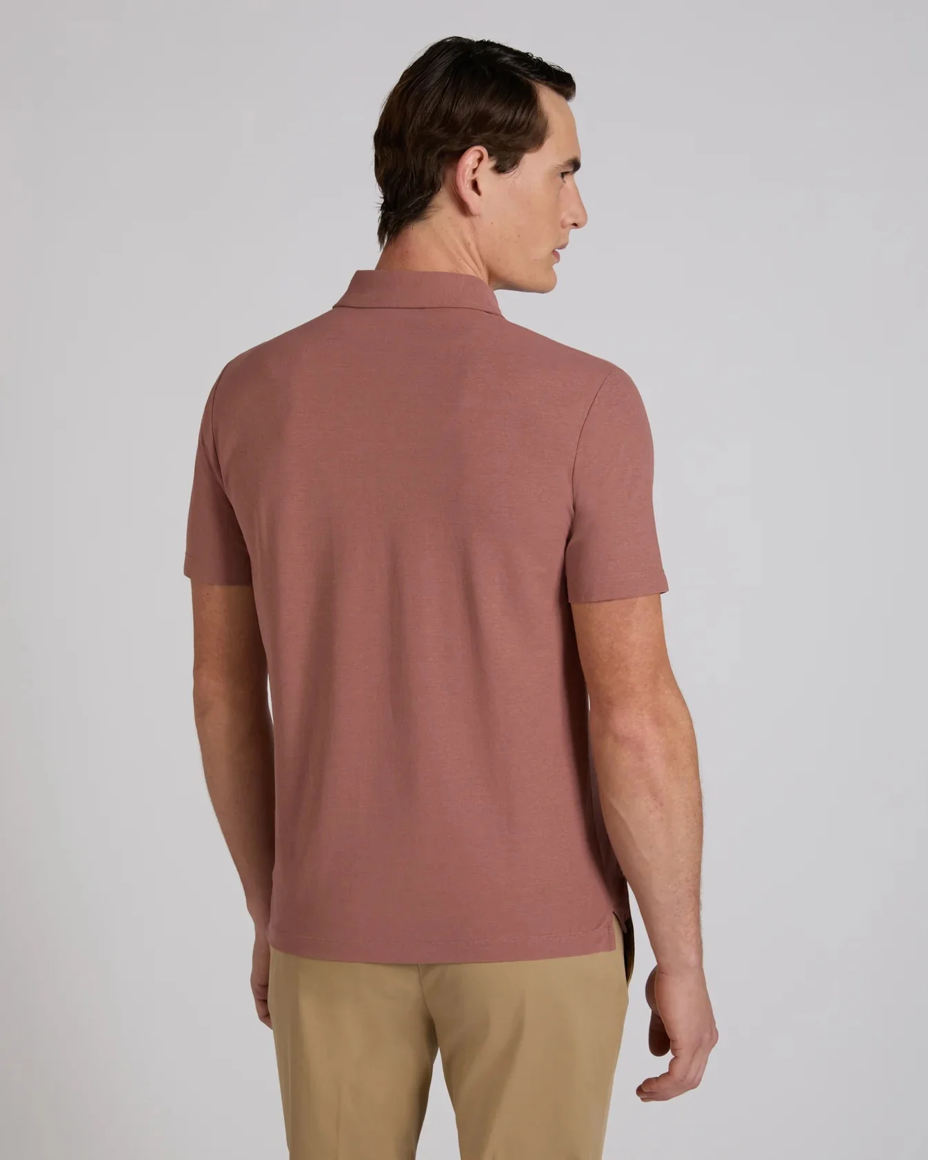 Ice Cotton Short Sleeve Polo Shirt Old Pink - Image 3