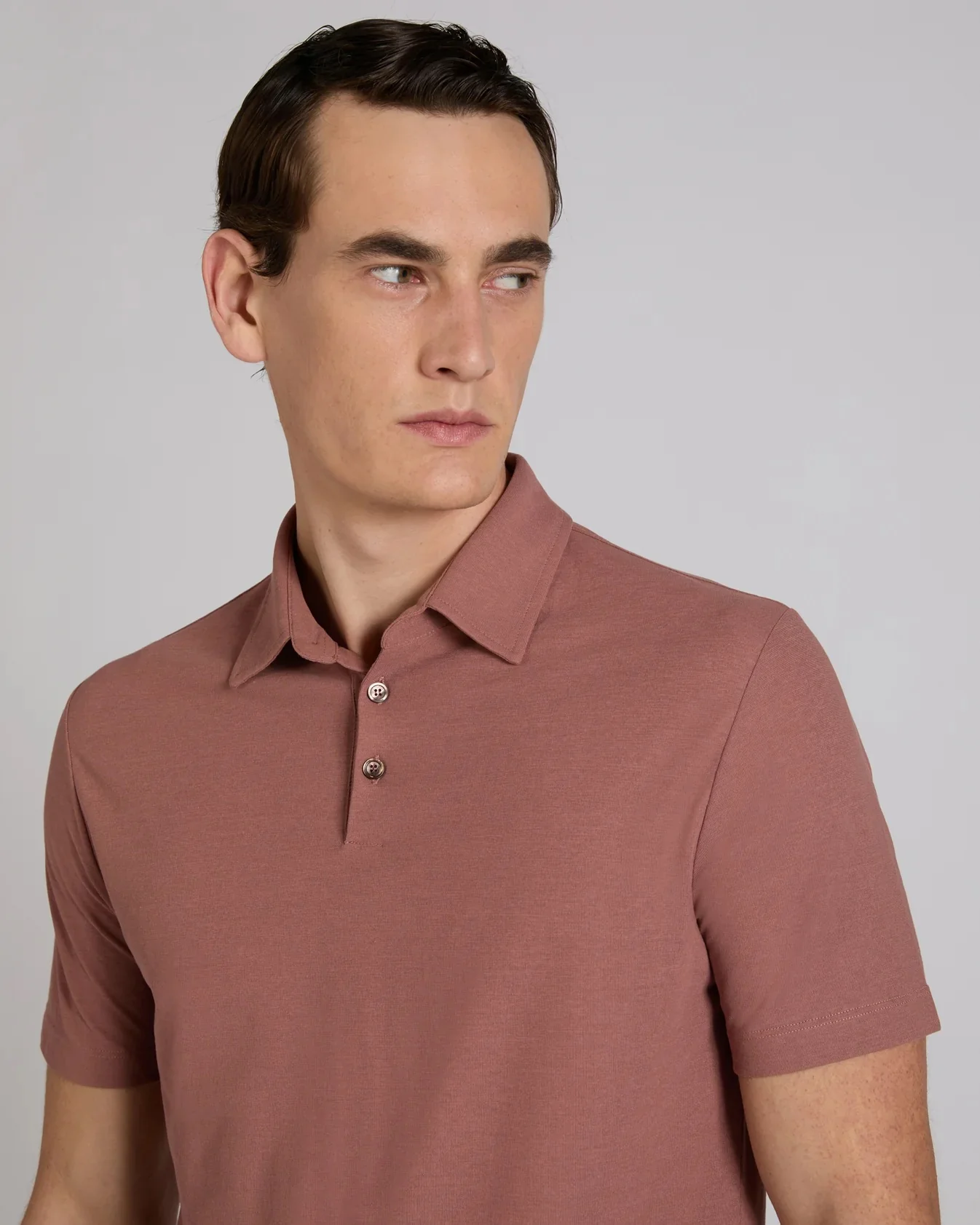 Ice Cotton Short Sleeve Polo Shirt Old Pink - Image 4