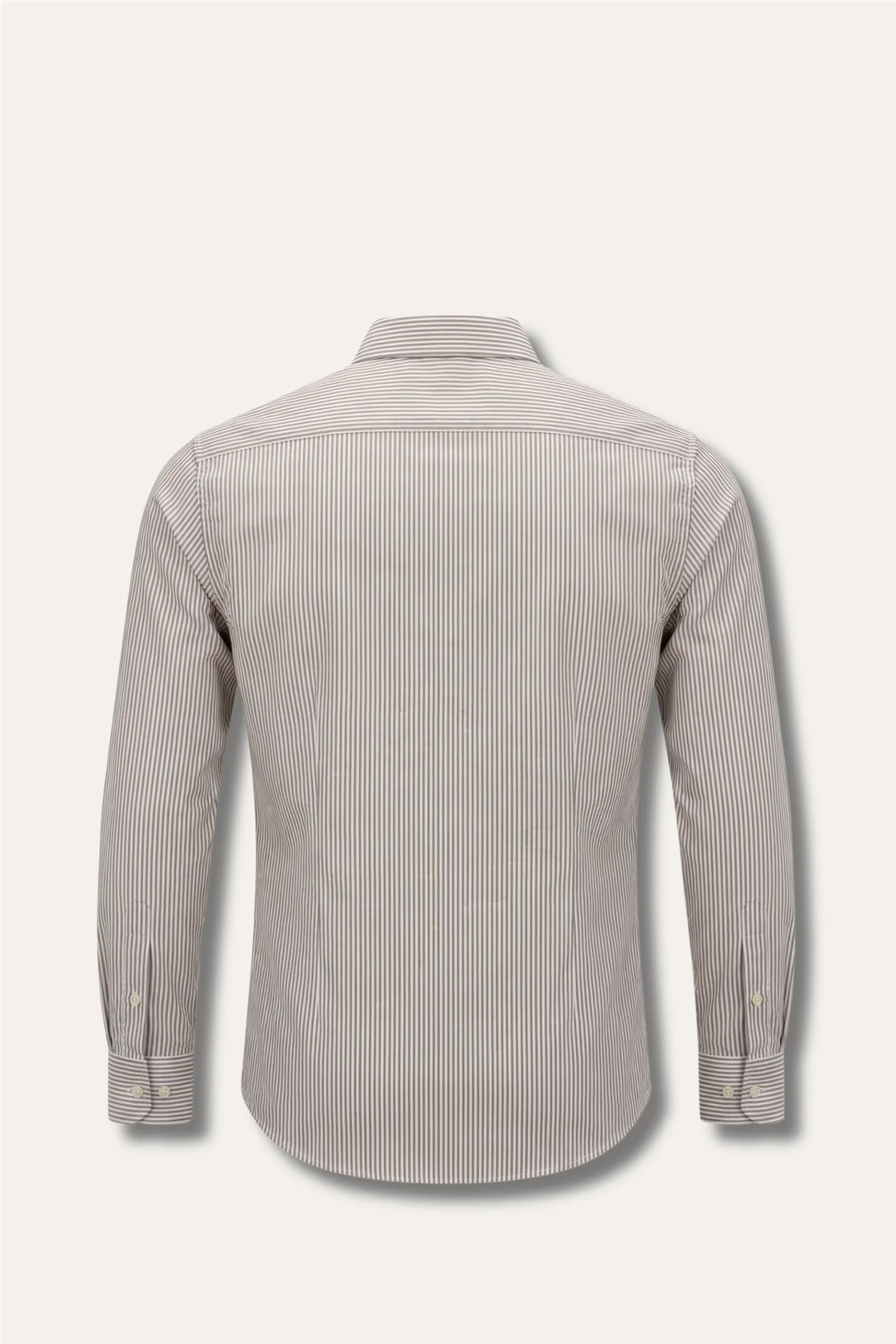 Oxford Cotton Shirt Brown Stripe - Image 2