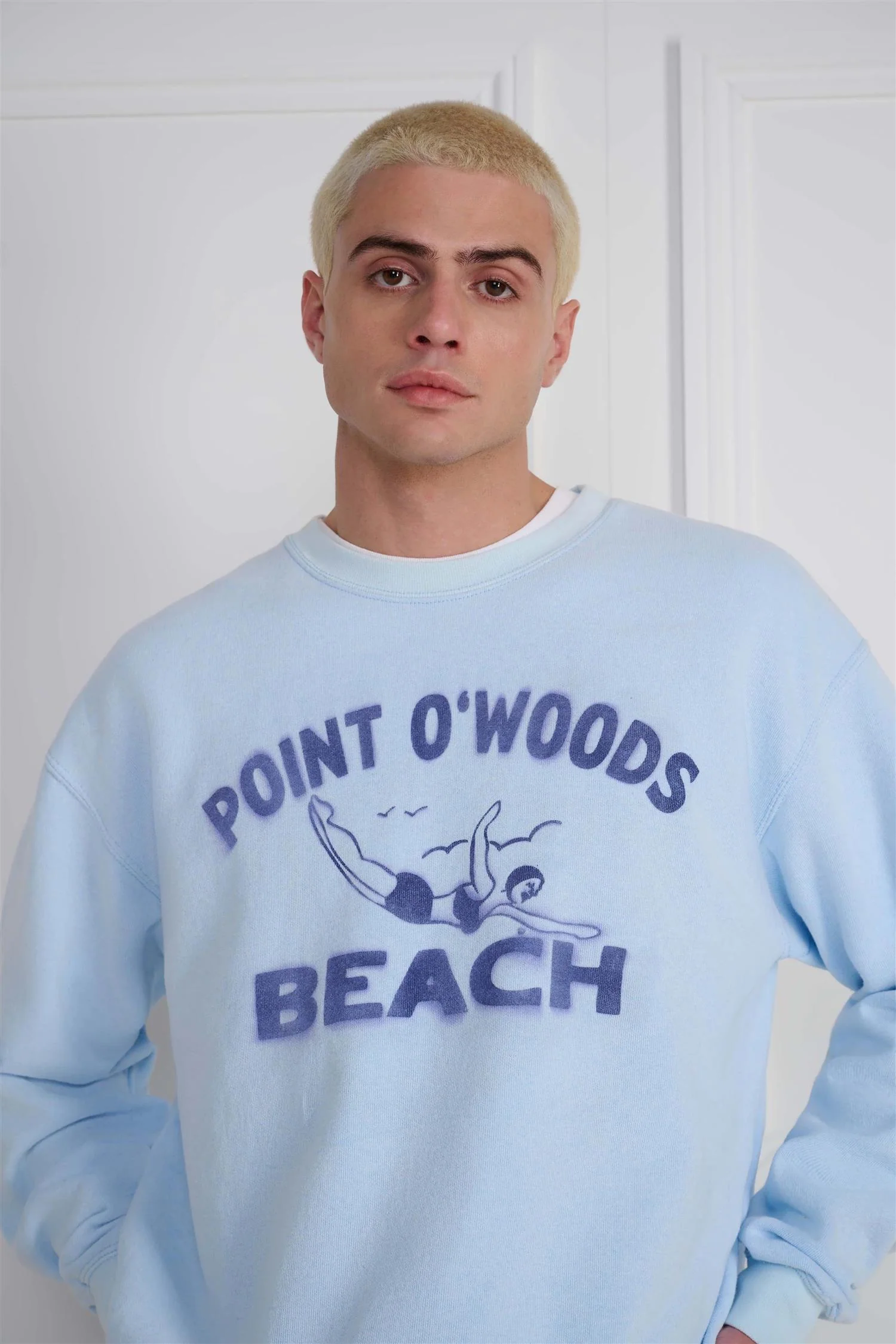 Point Crewneck Vintage Light Blue - Image 4