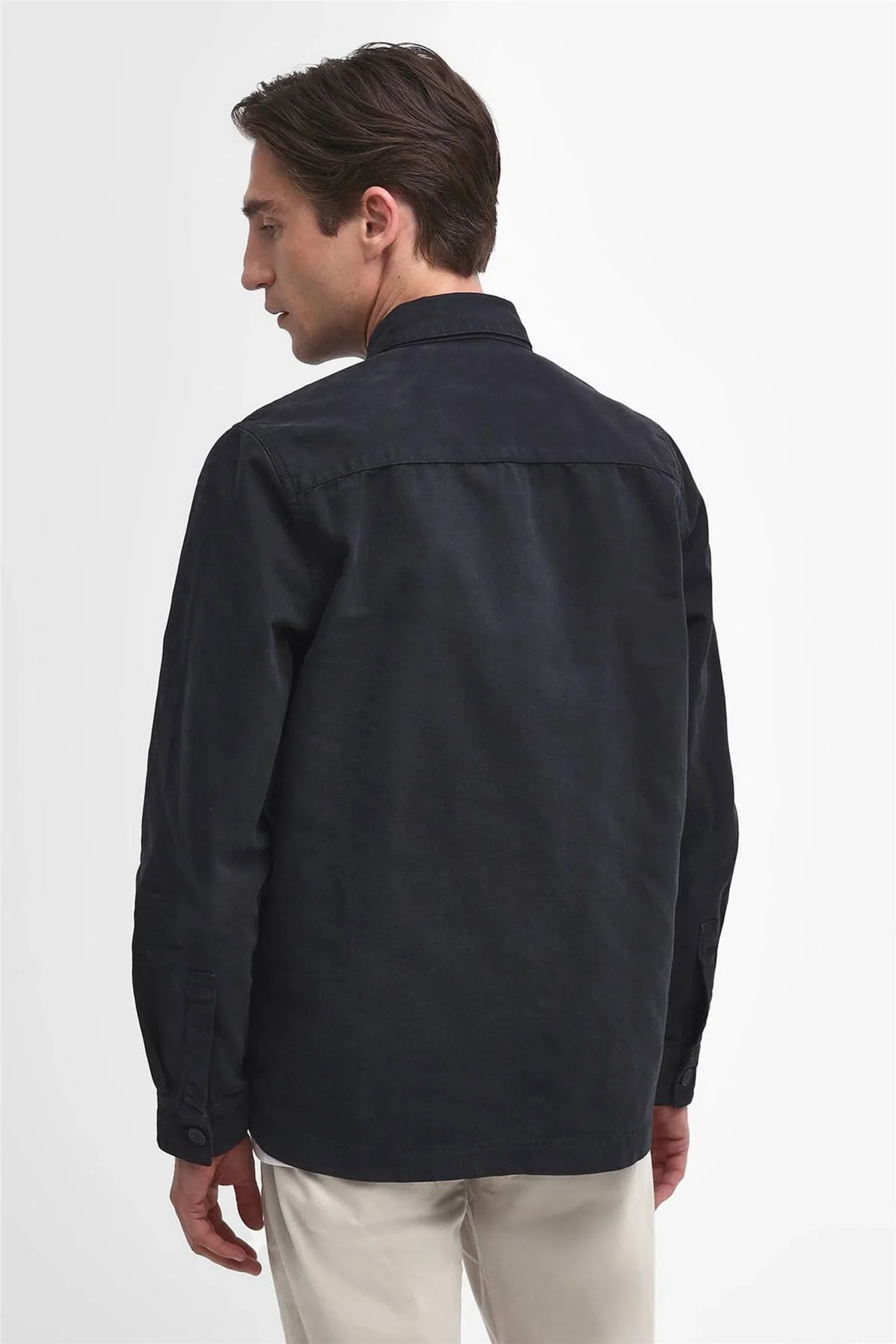 Washed Cotton Overshirt Navy - Image 4