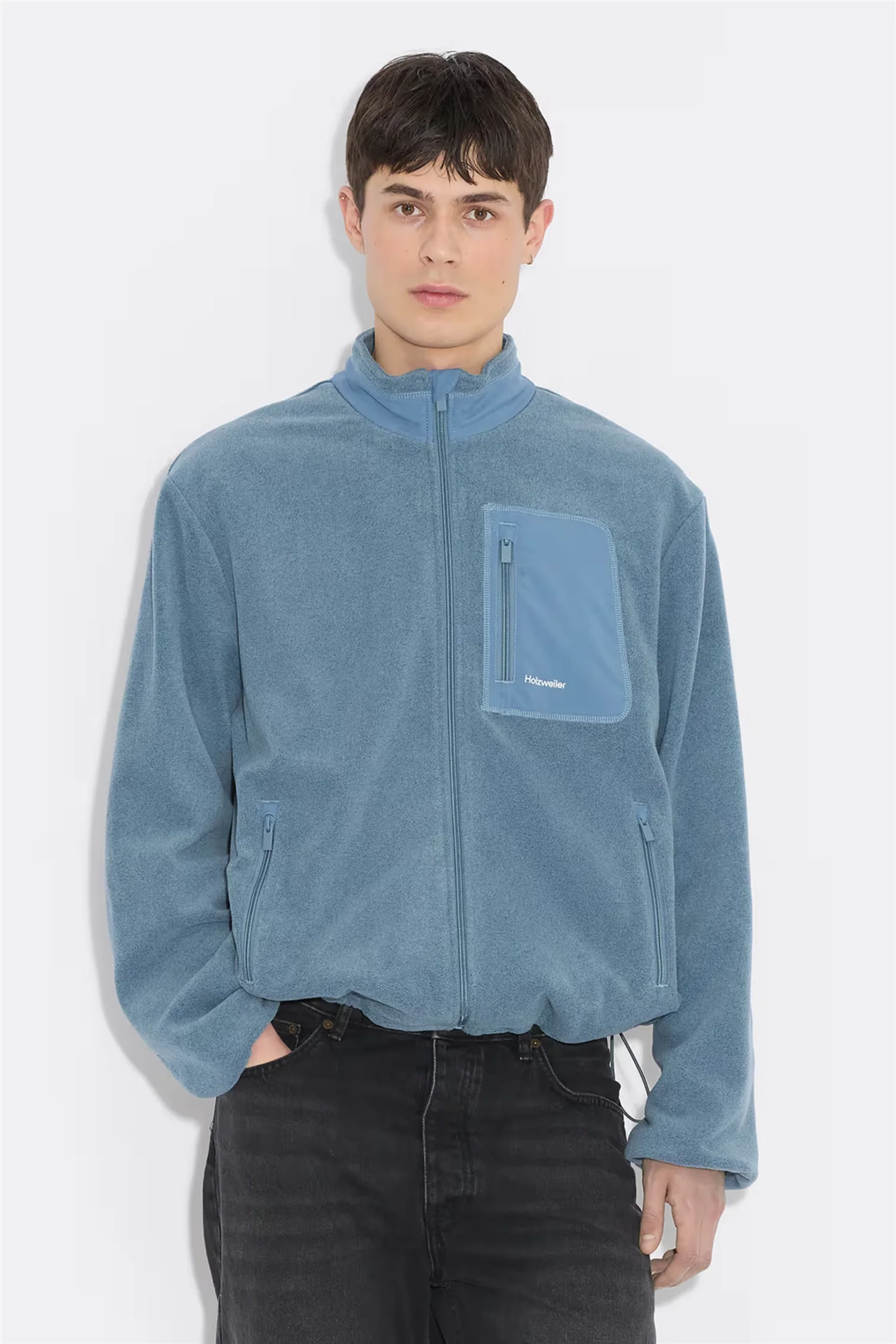 Regular Fleece Jacket Dusty Blue - Image 2