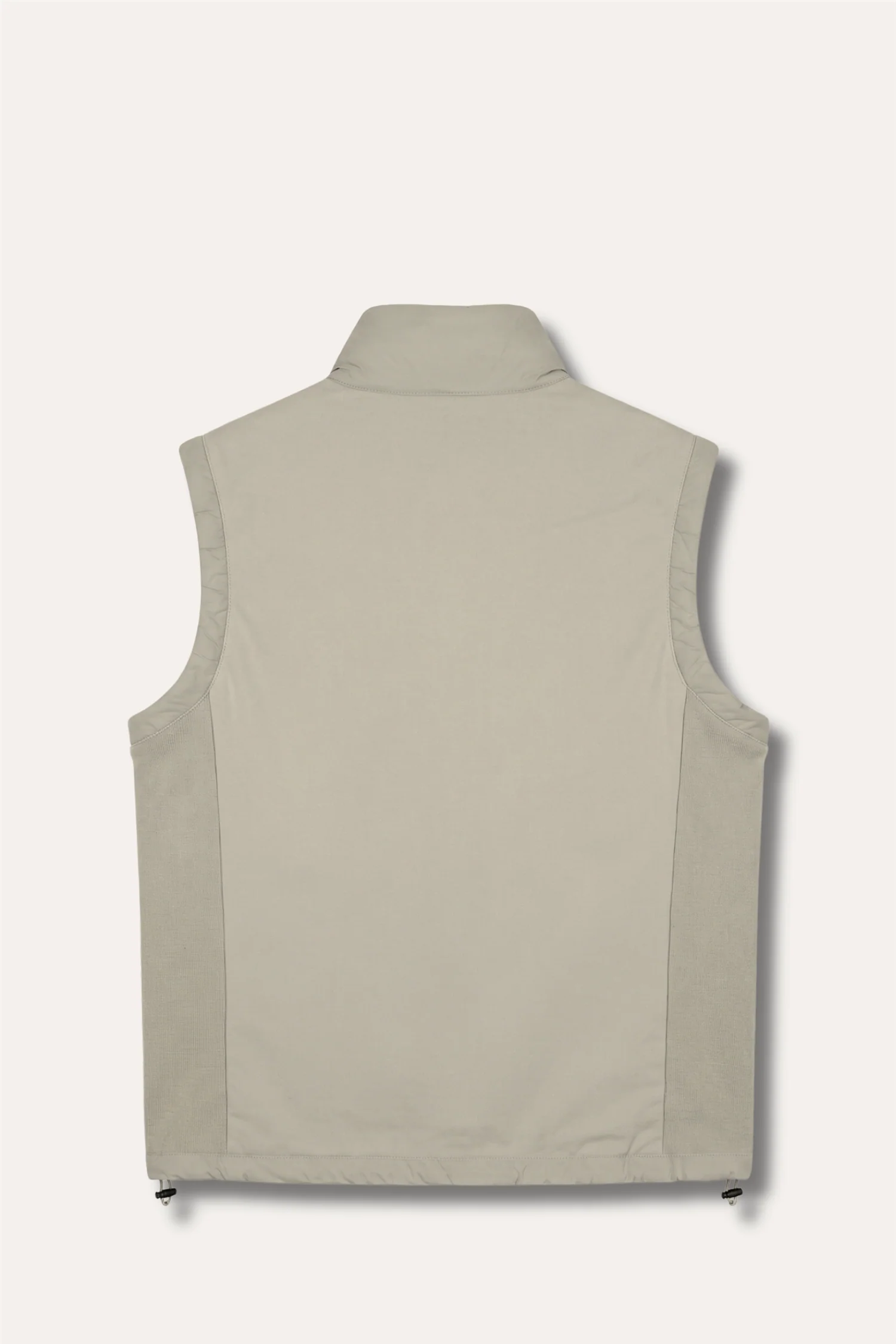 Vest With Knit Inserts Beige - Image 2
