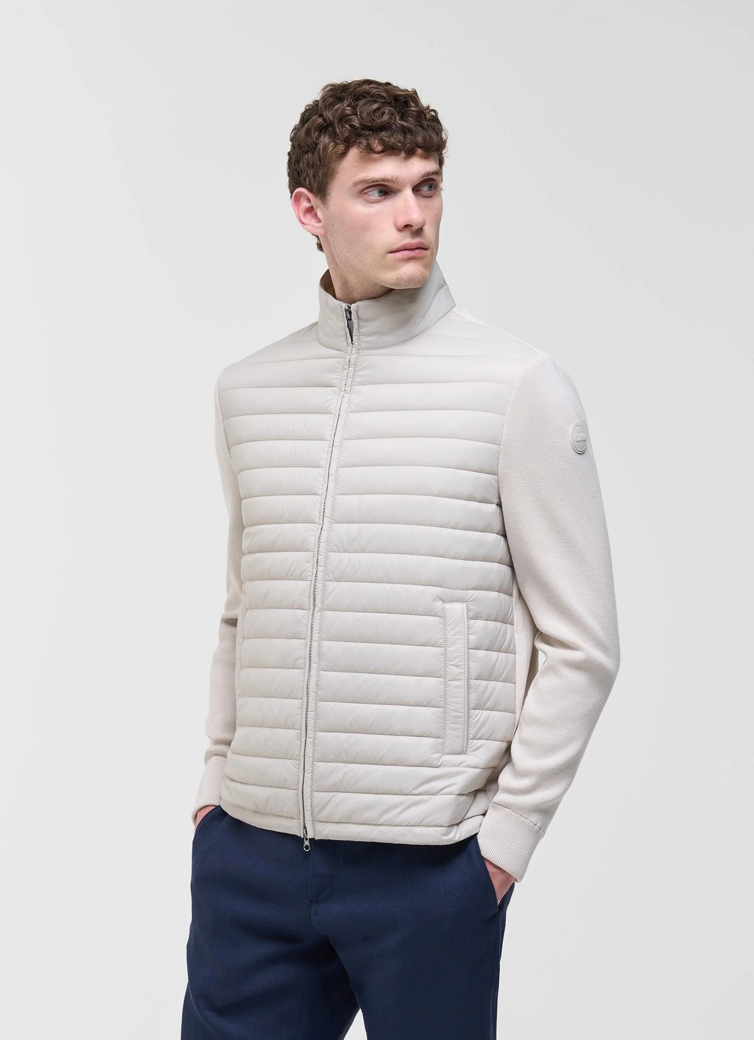 Hybrid Padded Jacket Hemp Beige - Image 2