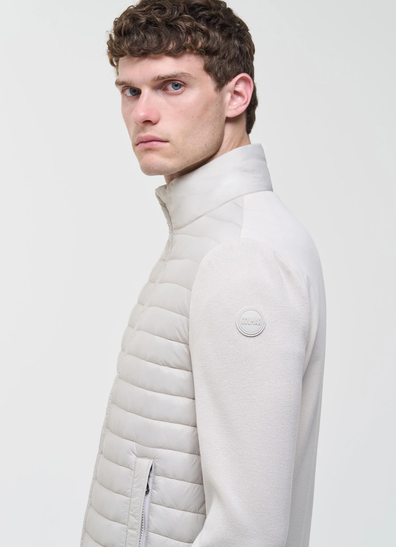 Hybrid Padded Jacket Hemp Beige - Image 5