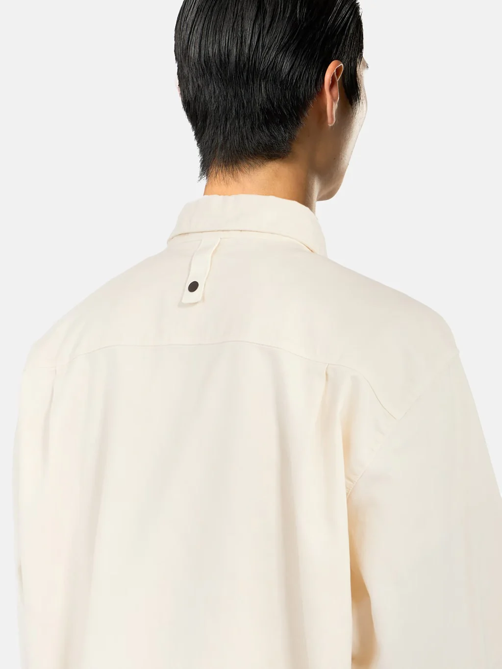 1100004 Comfort-Fit Long-Sleeve Shirt With Logo Embroidery Ivory - Image 5