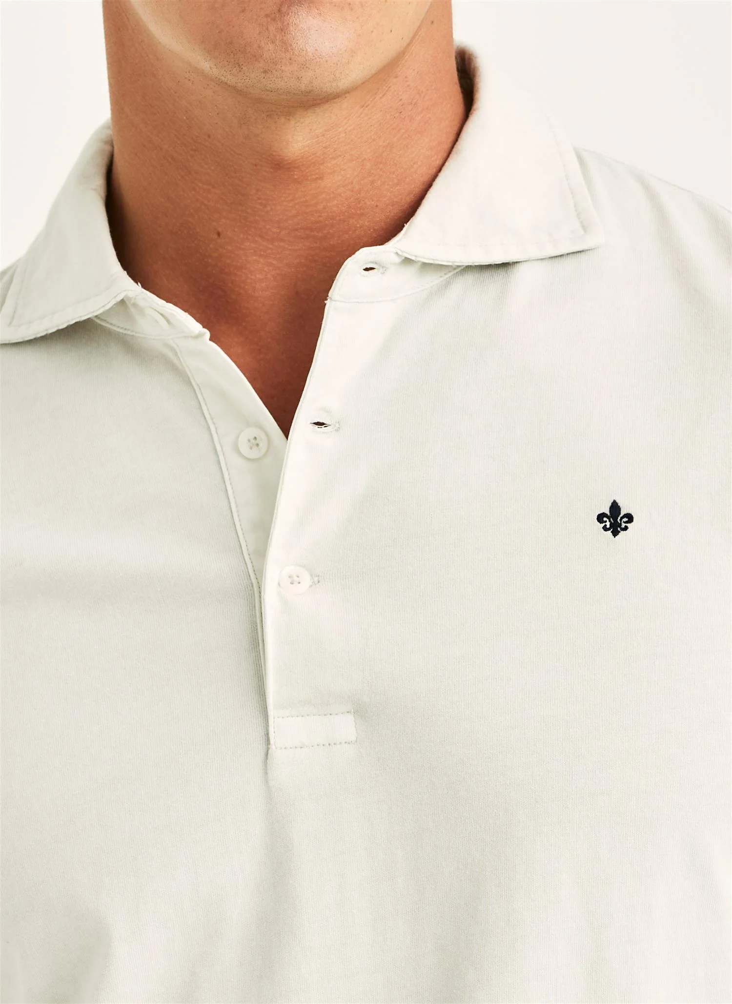 Harland LS Polo Shirt Off White - Image 4