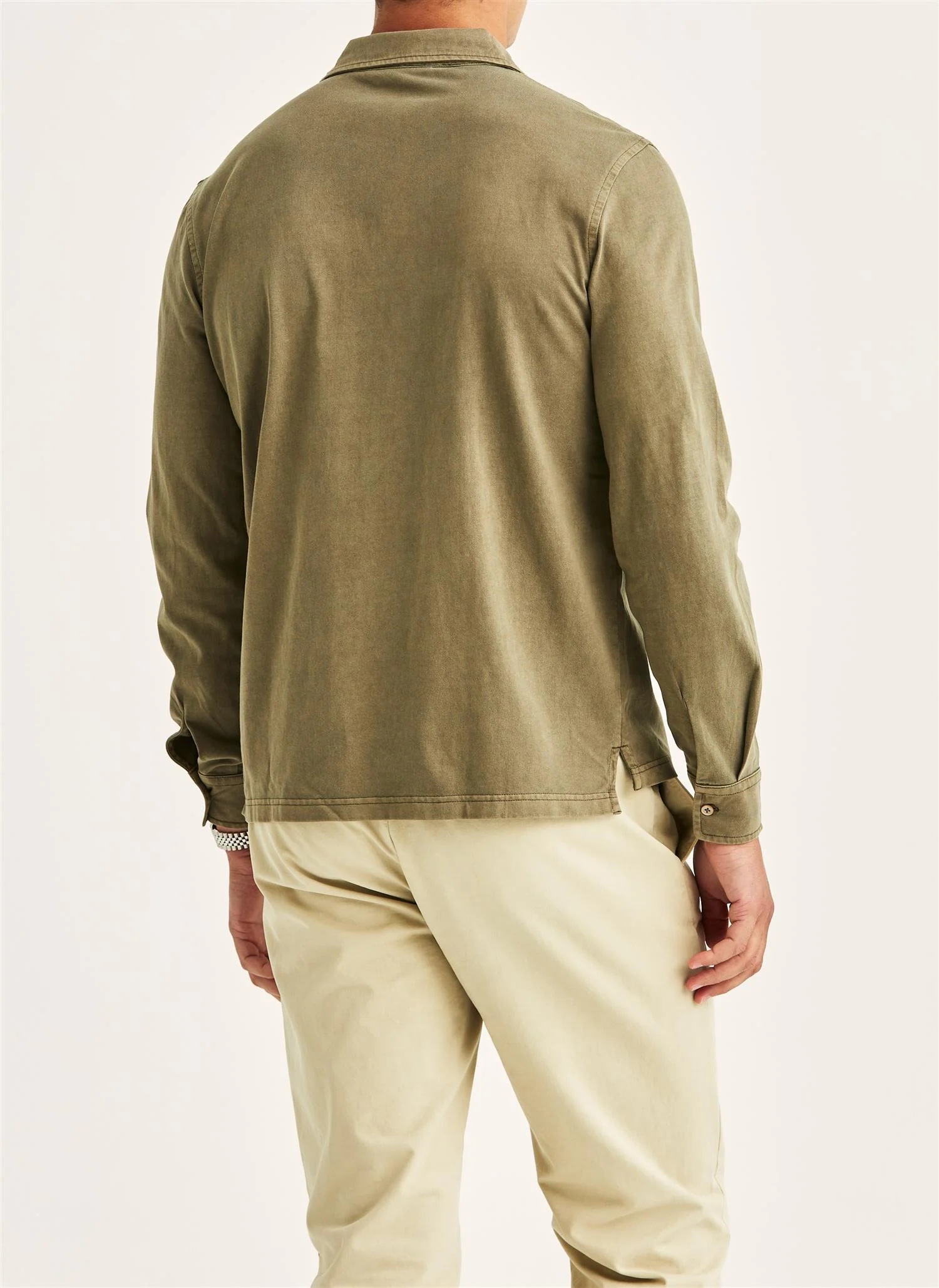 Harland LS Polo Shirt Olive - Image 2