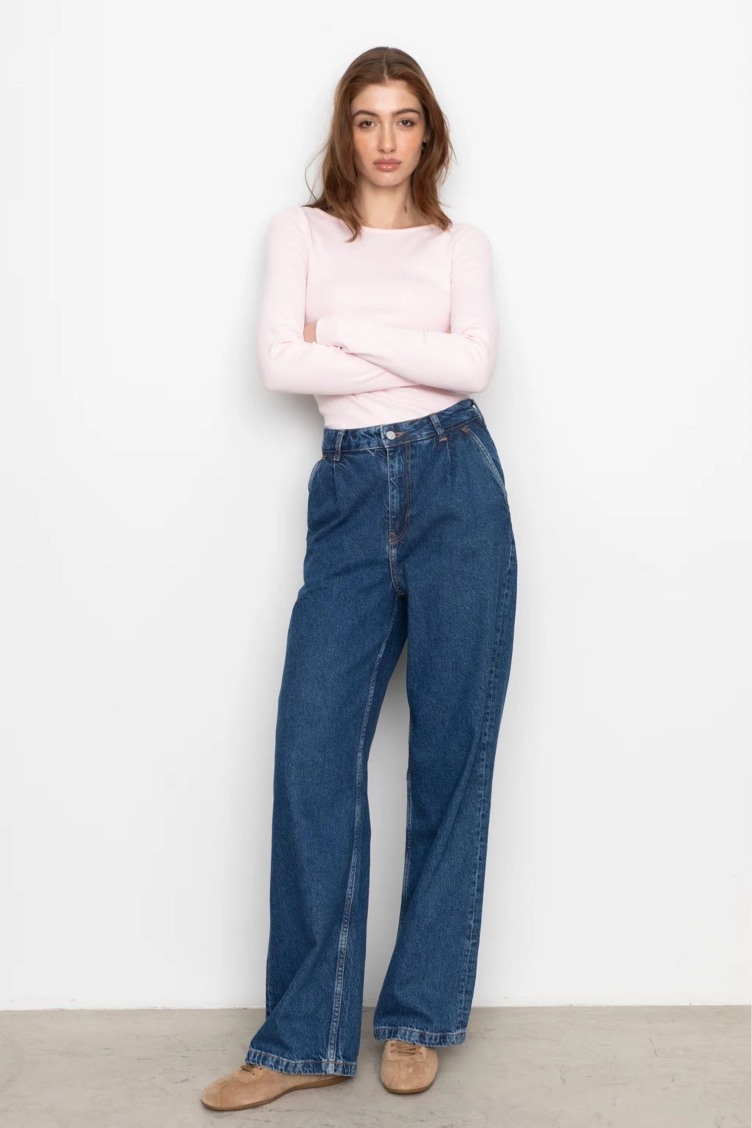 Petronella Rib Boatneck - Light pink - Image 2