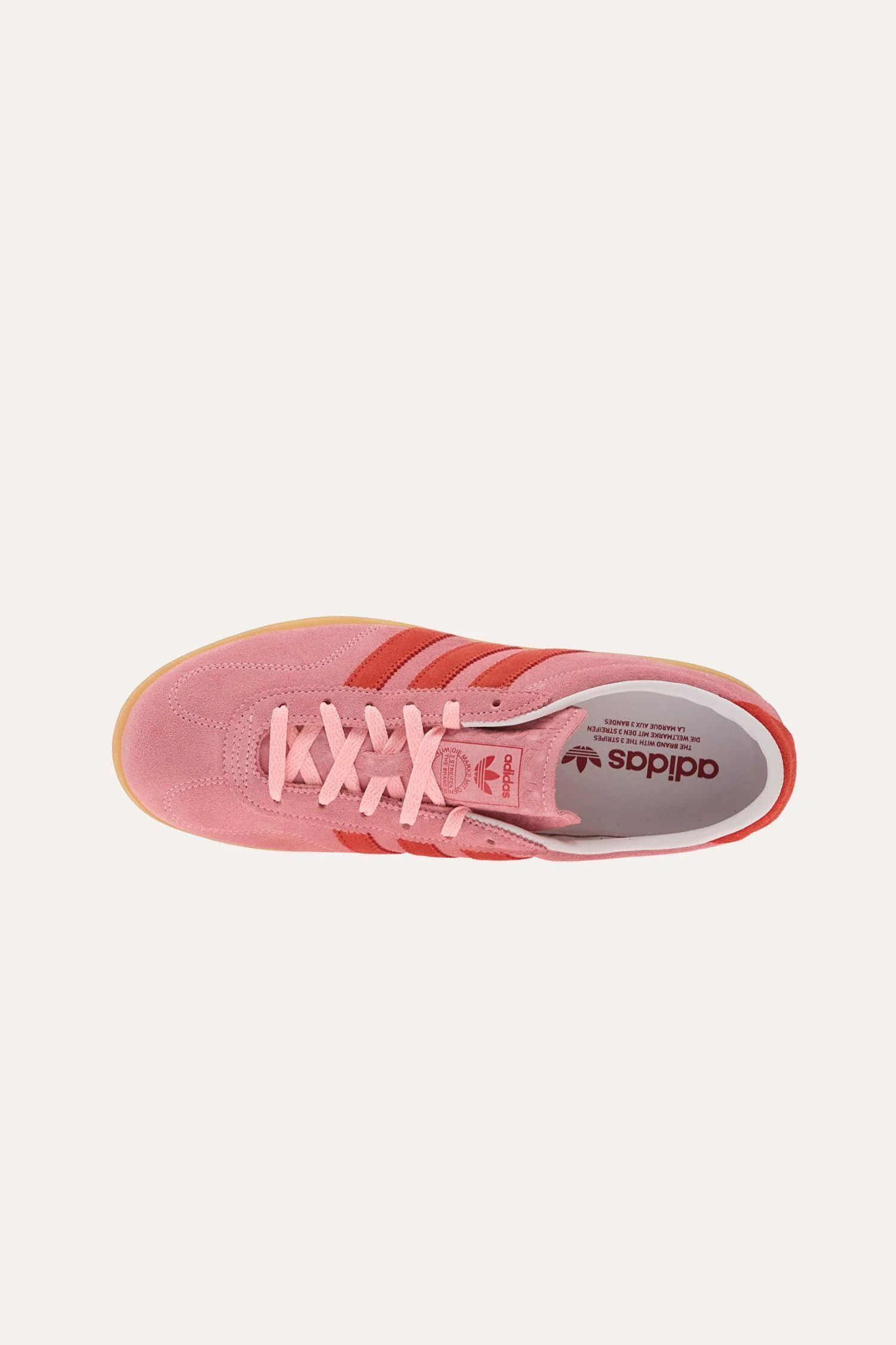Women's Gazelle Lo Pro IH6945- Pinspa/ Red/ Gum3 - Image 2