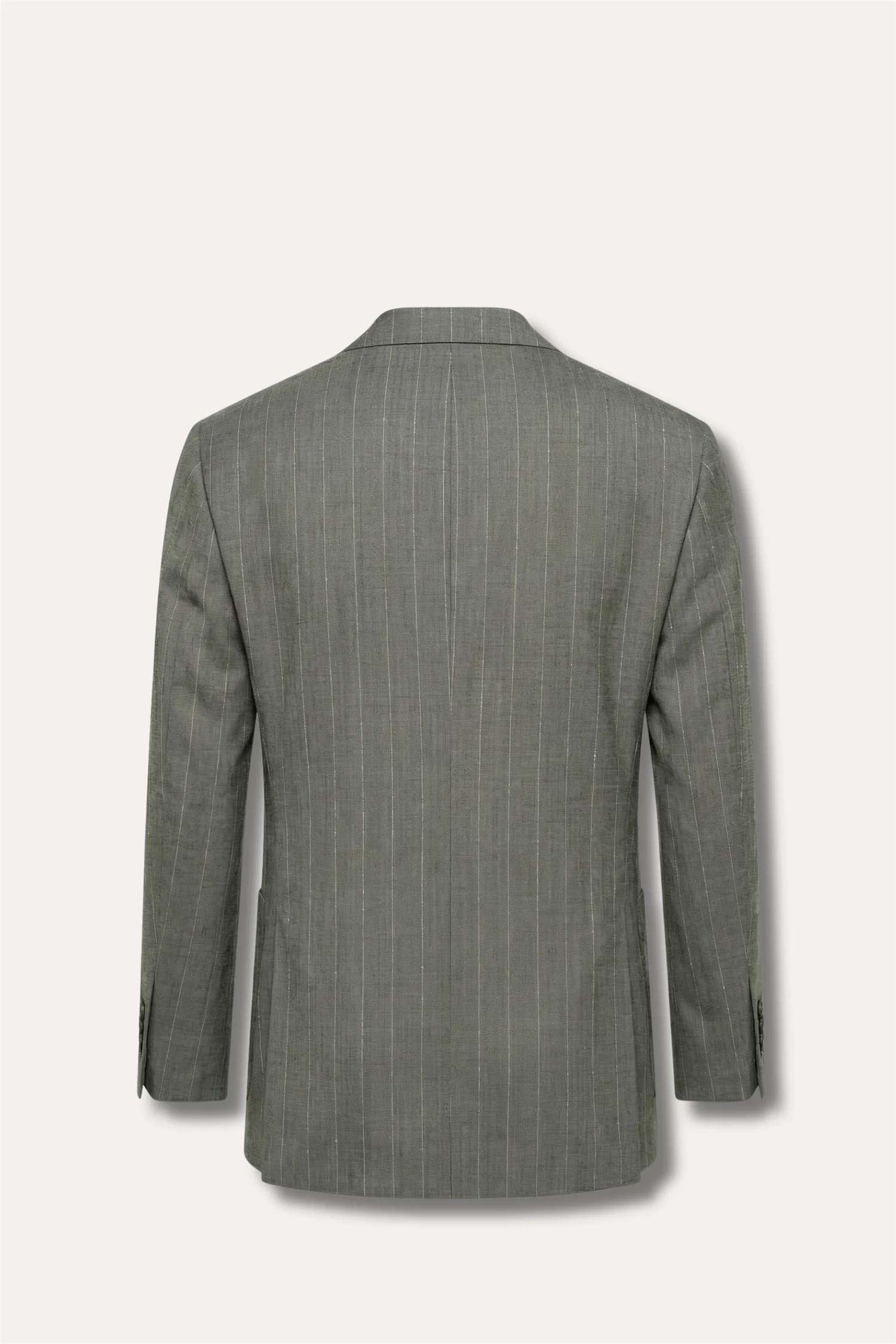Vicenza Regular Fit DB Blazer Pinstripe Nice Beige - Image 2