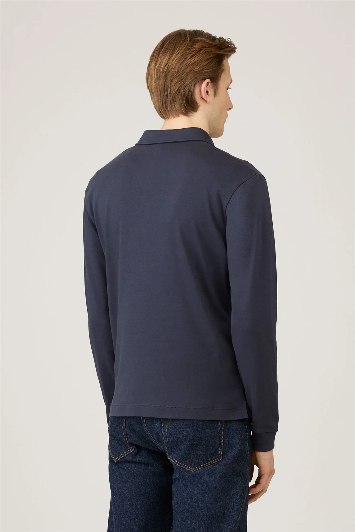 Heavyweight Rugby Polo Shirt Navy - Image 5