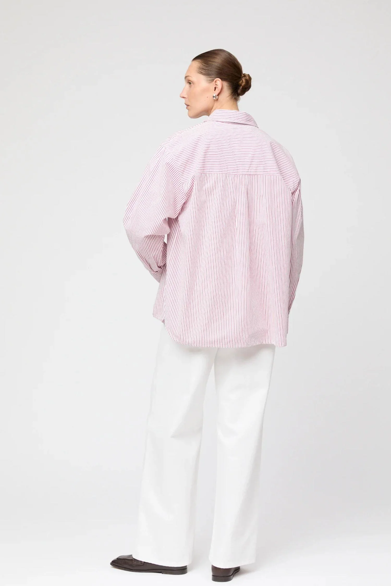 Coastal Shirt- White Red Pinstripe - Image 4