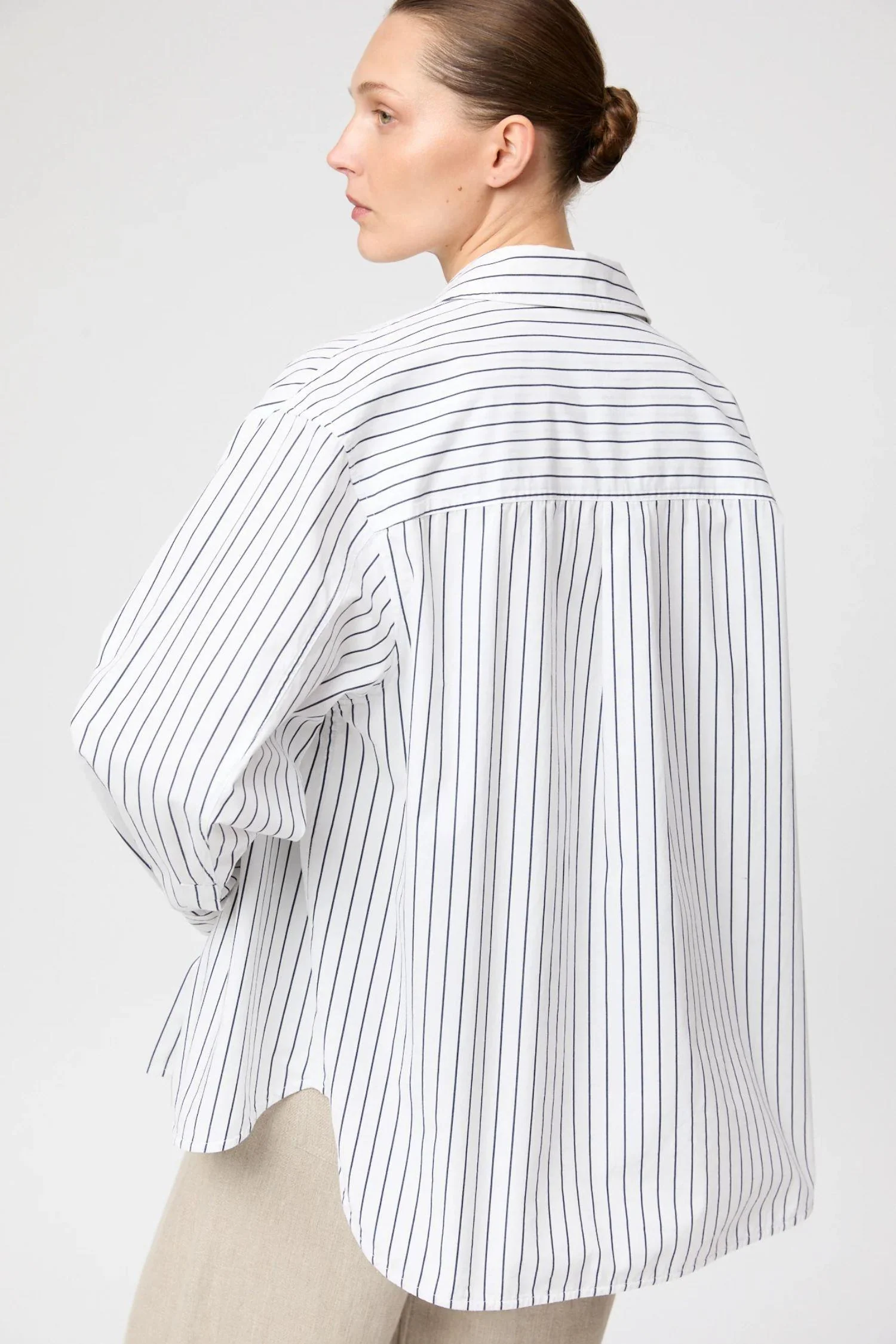 Poplin Workwear- Black White Stripe - Image 4