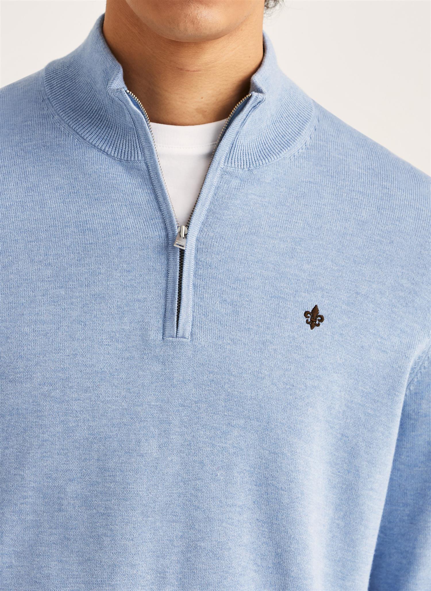 Riley Half Zip Blue - Image 4