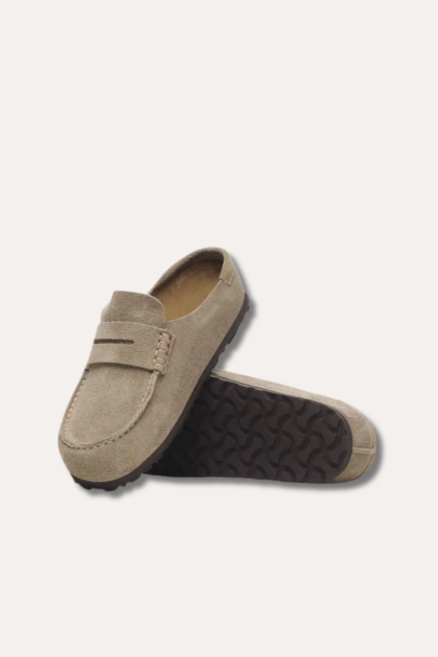 Women's Naples Wrapped Suede Leather- Taupe - Image 4