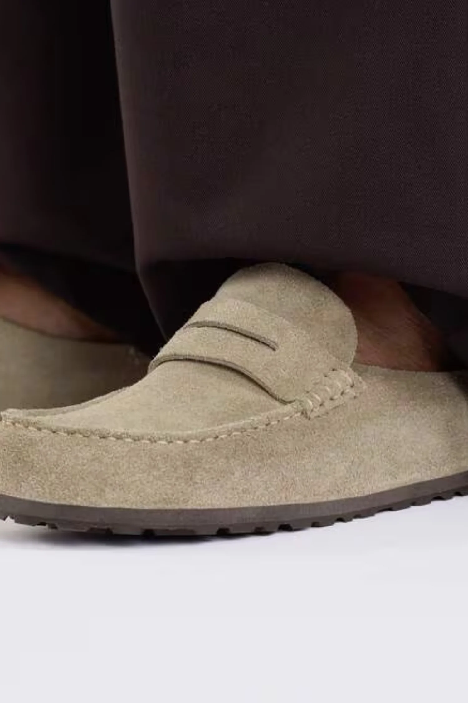 Women's Naples Wrapped Suede Leather- Taupe - Image 6