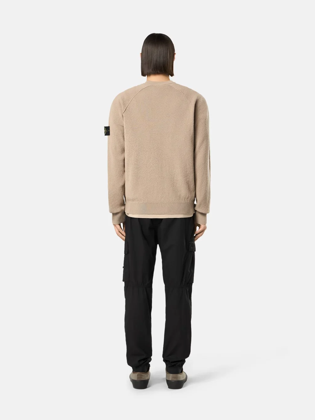 Loose-Fit Crewneck Jumper With Raglan Sleeves Desert - Image 5