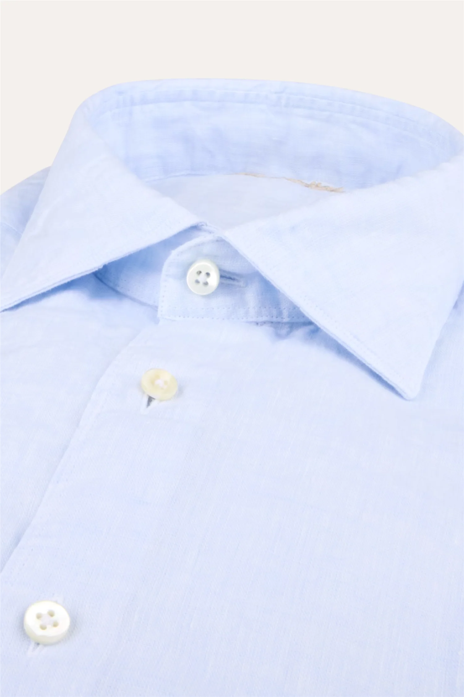 Slimline Linen Shirt Light Blue - Image 2