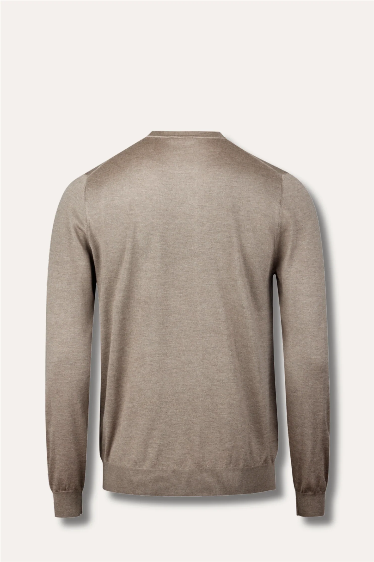 Silk/Cashmere Crew Neck Beige - Image 2
