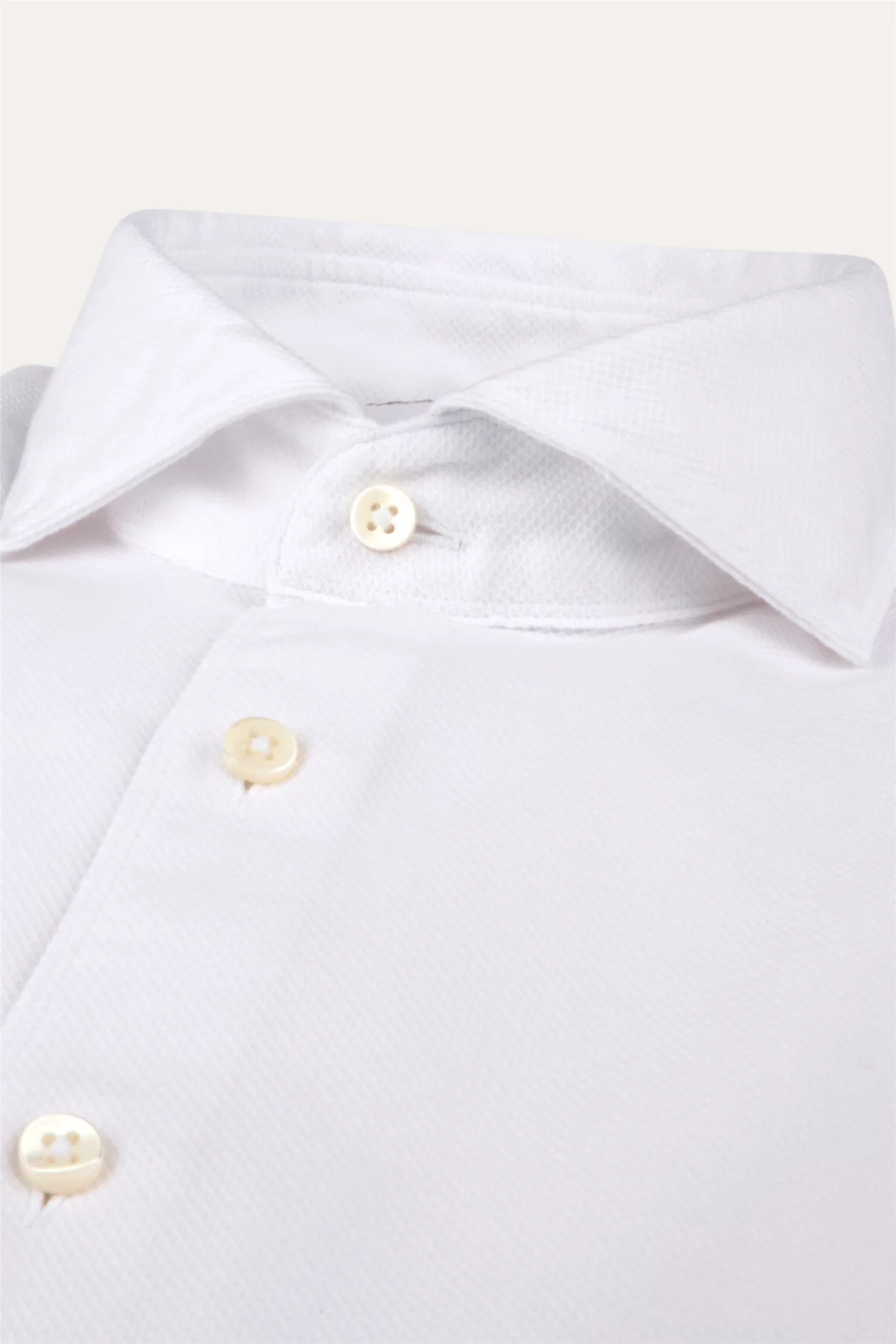 Slimline Cotton Shirt White - Image 2