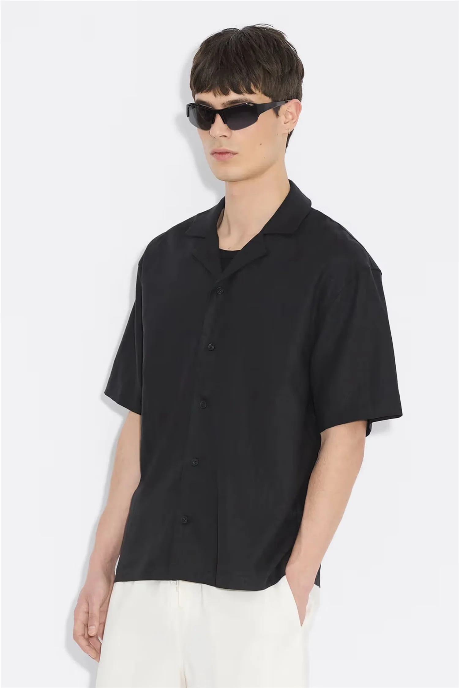 Pier Linen Shirt Black - Image 2
