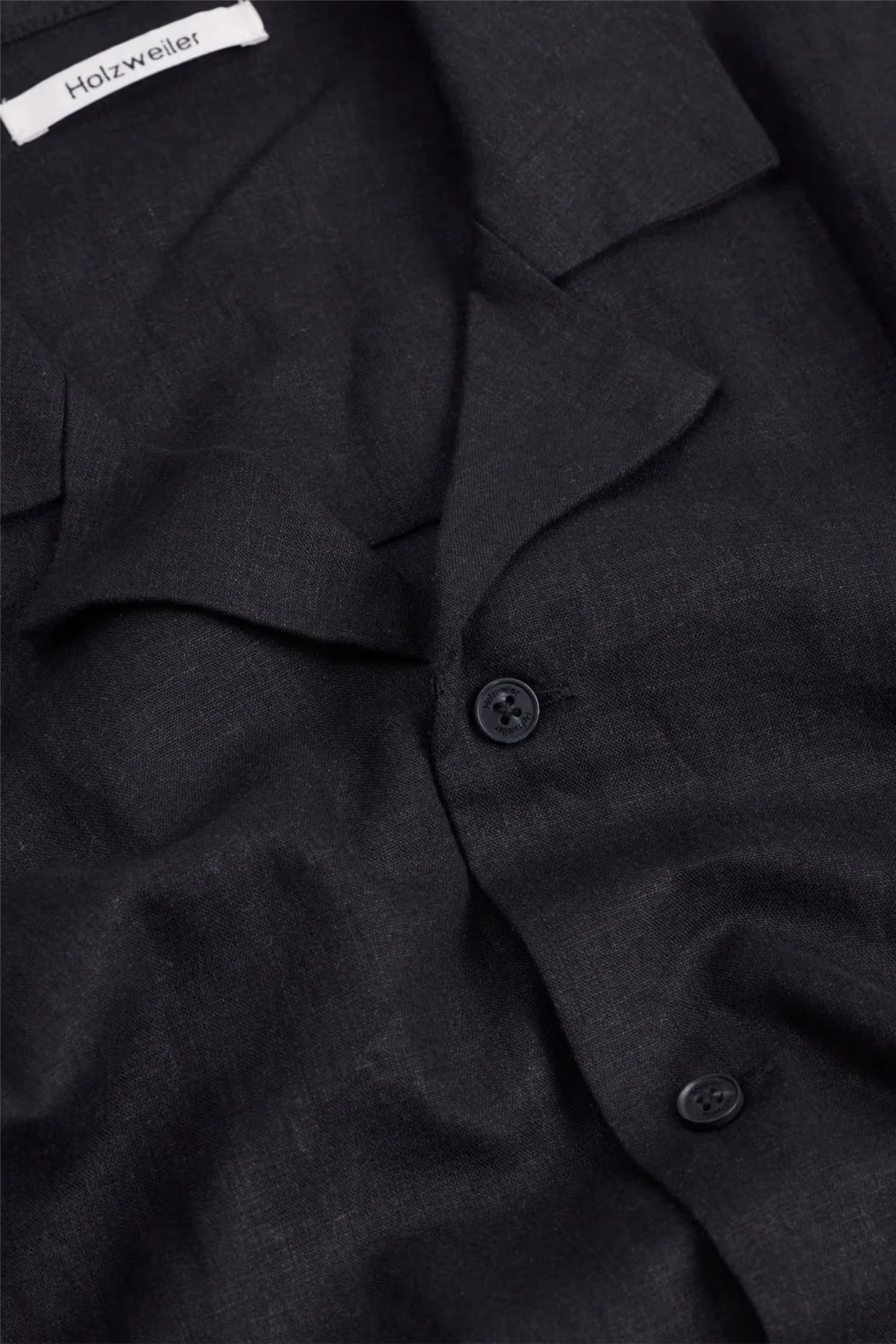 Pier Linen Shirt Black - Image 5