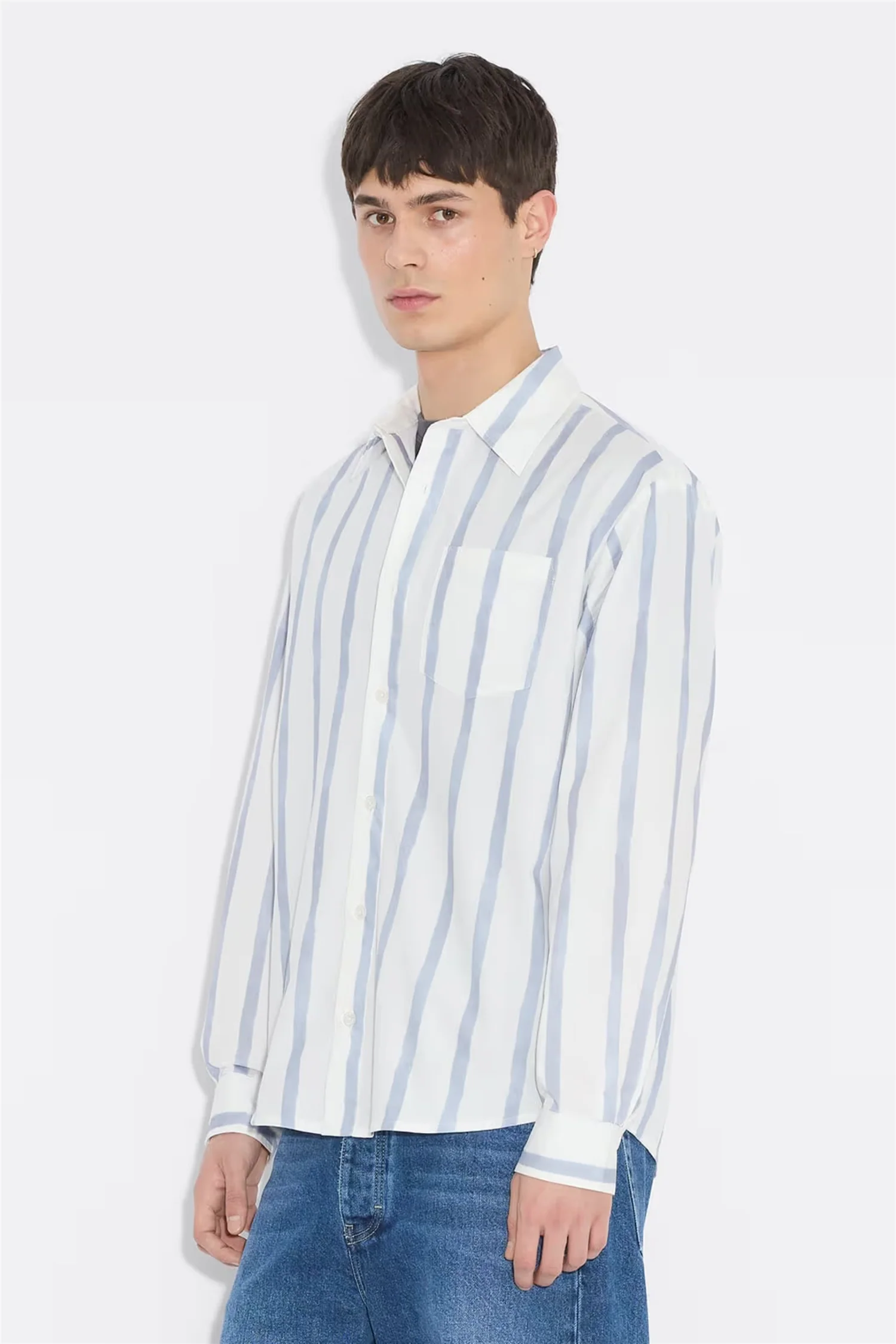 Regular Striped Shirt White/Blue - Image 2