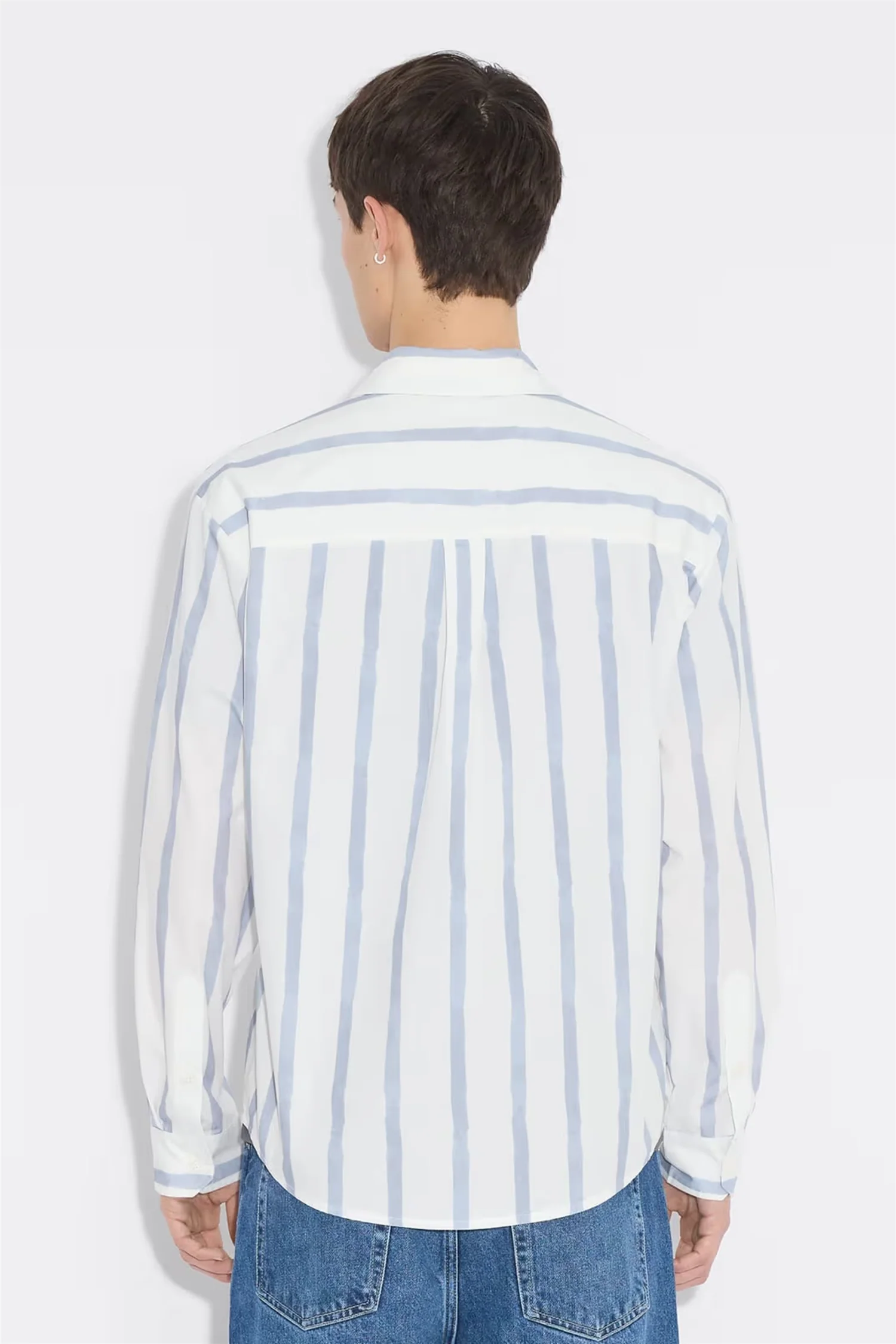 Regular Striped Shirt White/Blue - Image 3
