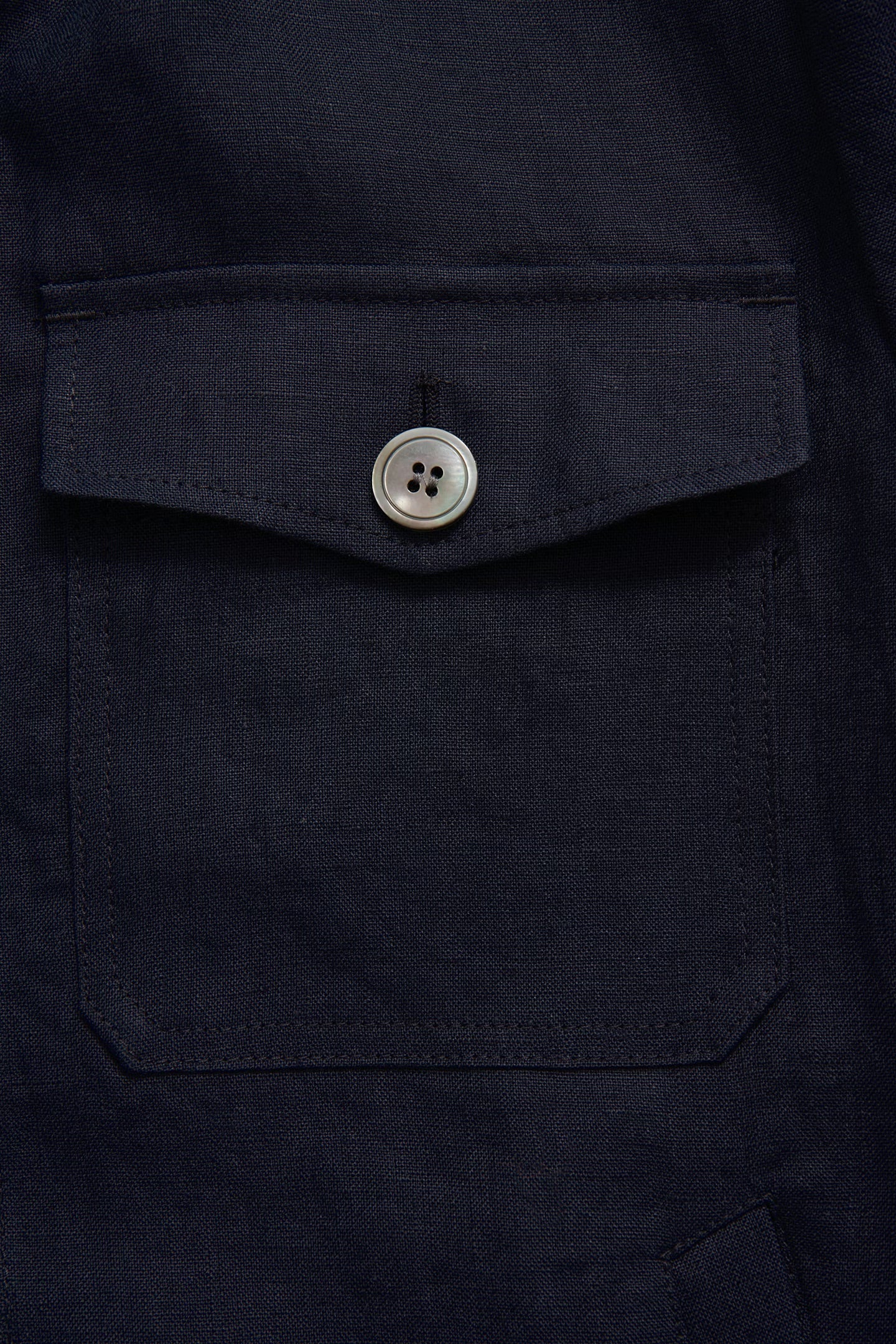 Maverick Linen Jacket Navy - Image 8