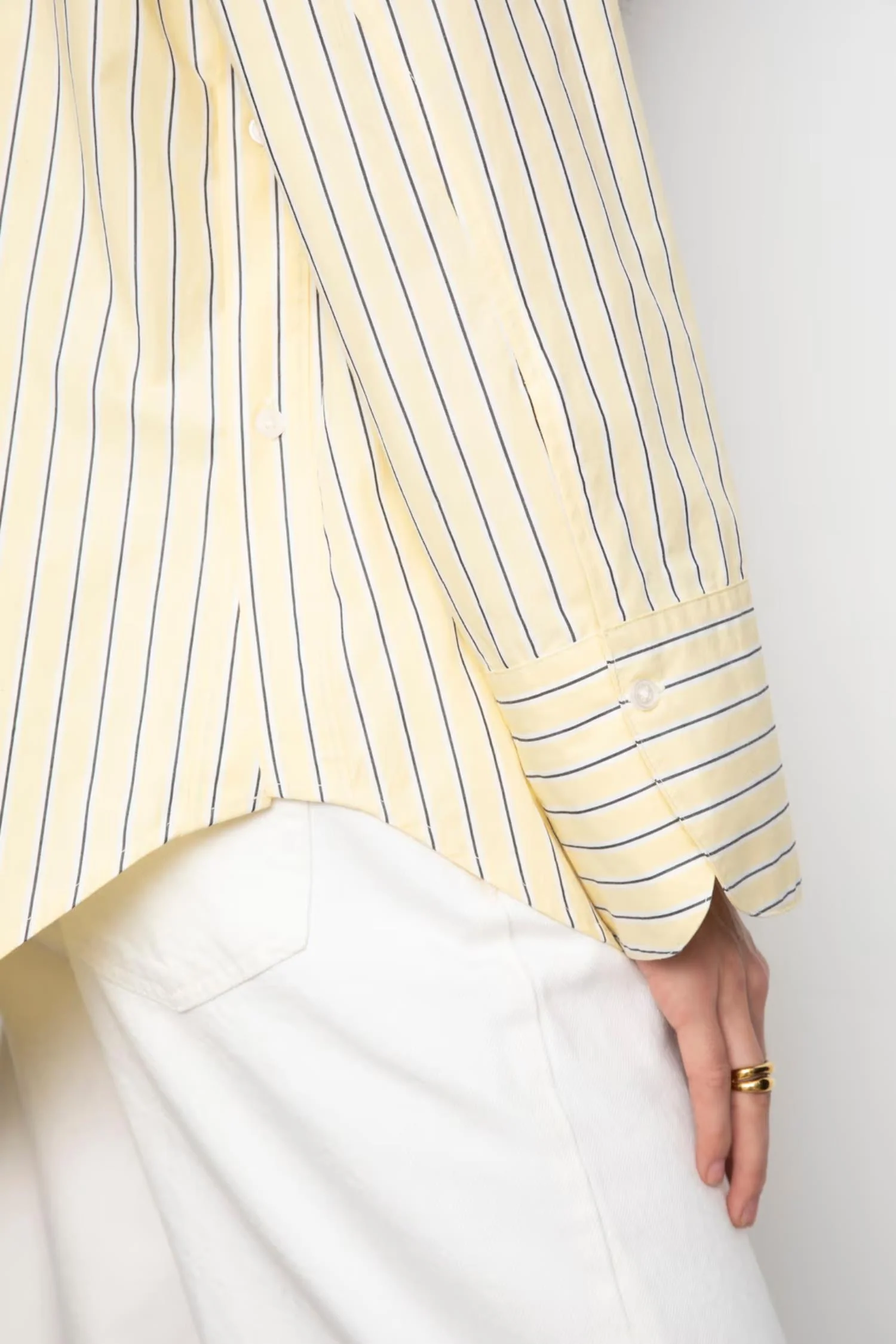 Nell shirt - 0012 Light yellow stripe - Image 3