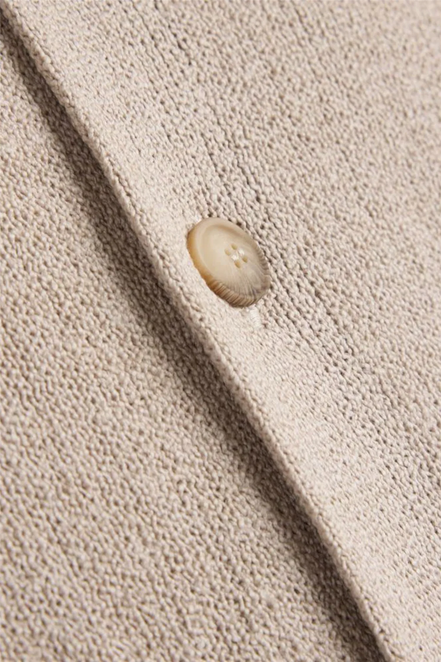 Cashmere/Cotton Cardigan Beige - Image 3