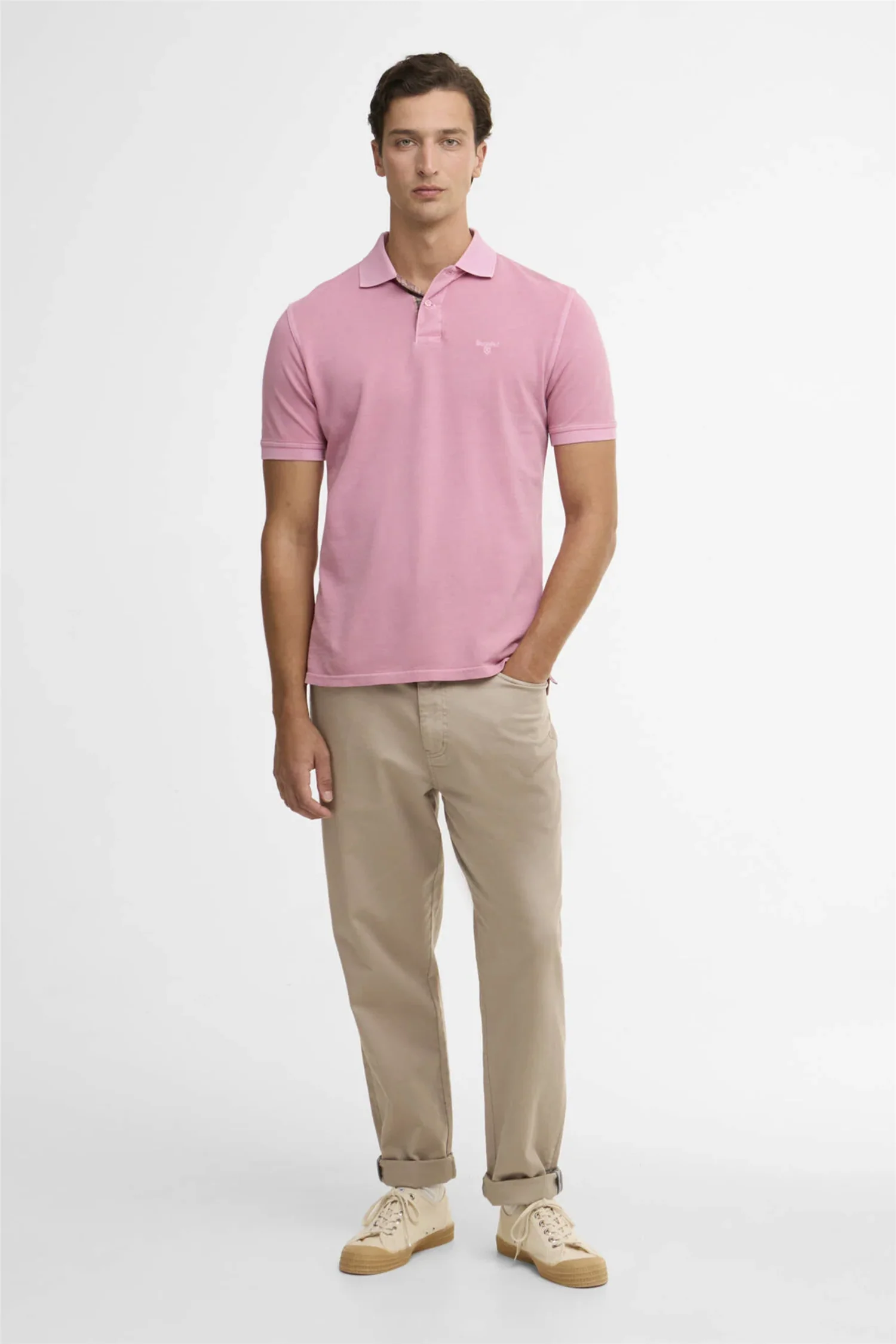 Tartan Polo Washed Pink - Image 3