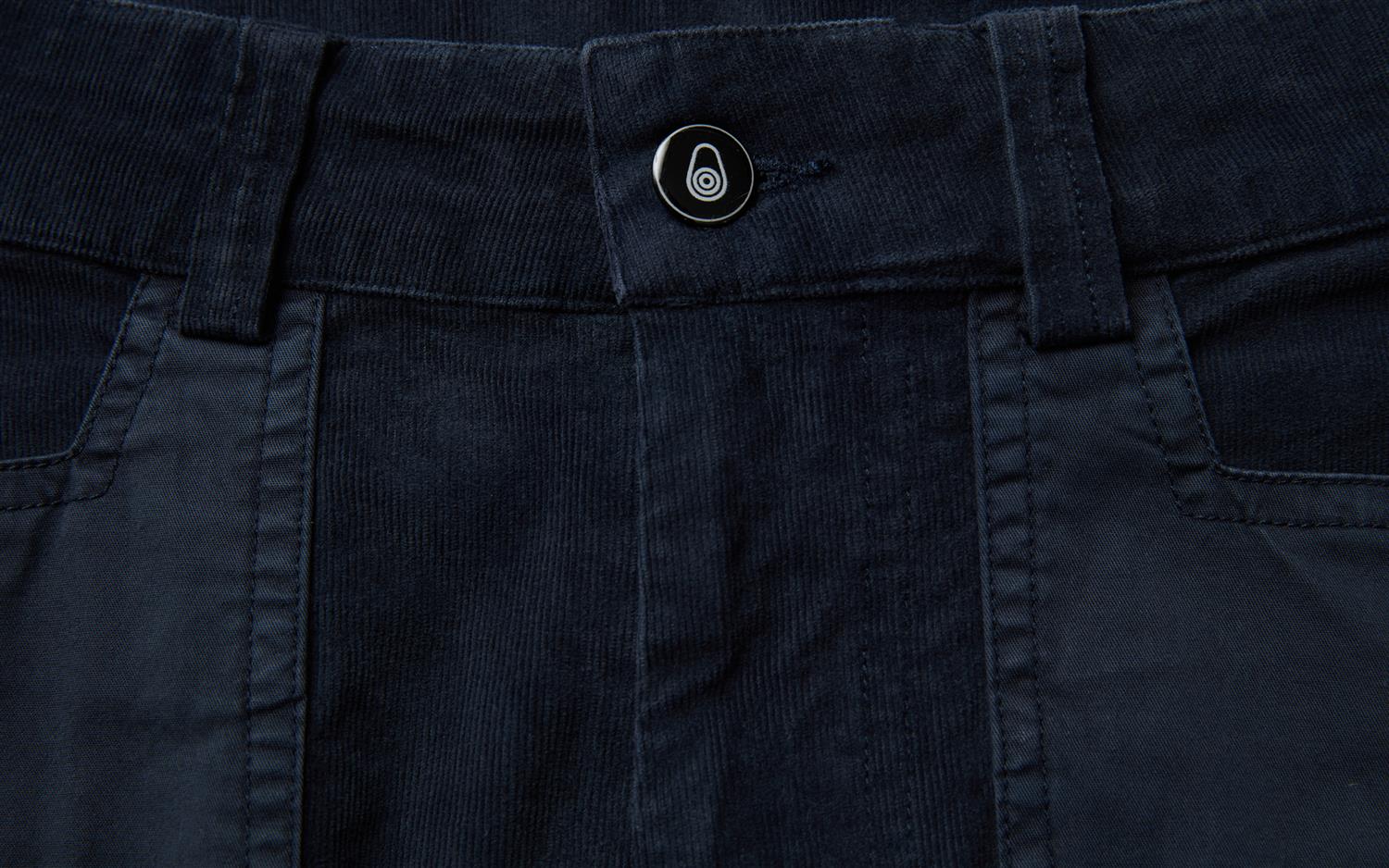 Blocked Corduroy Shorts Dark Steel Blue - Image 3