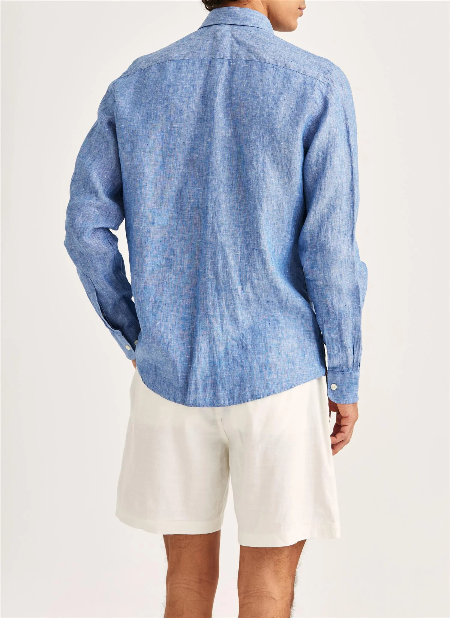 Douglas Classic Fit Linen Shirt Blue - Image 2