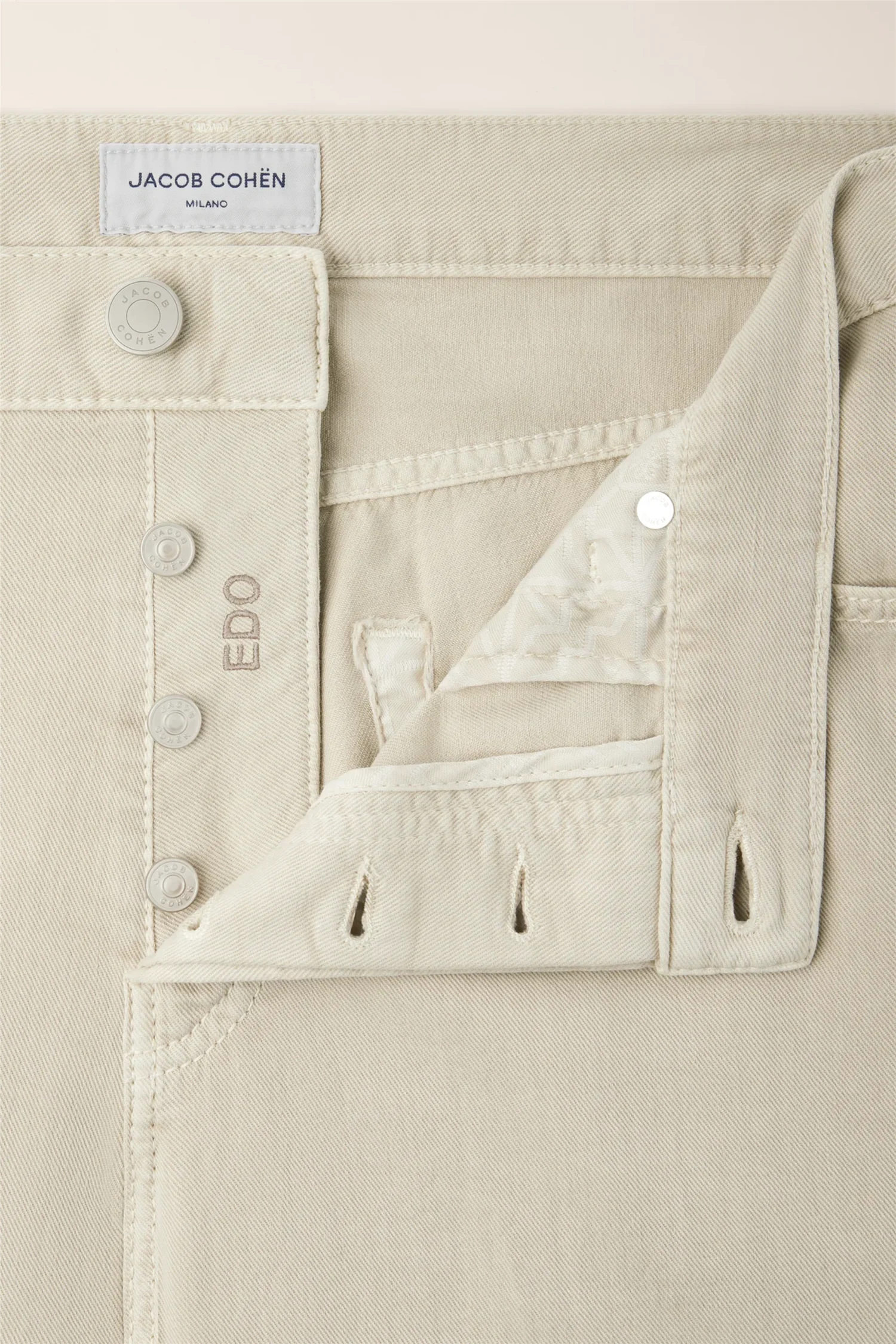 Edo Regular Straight Fit Trousers Beige - Image 4
