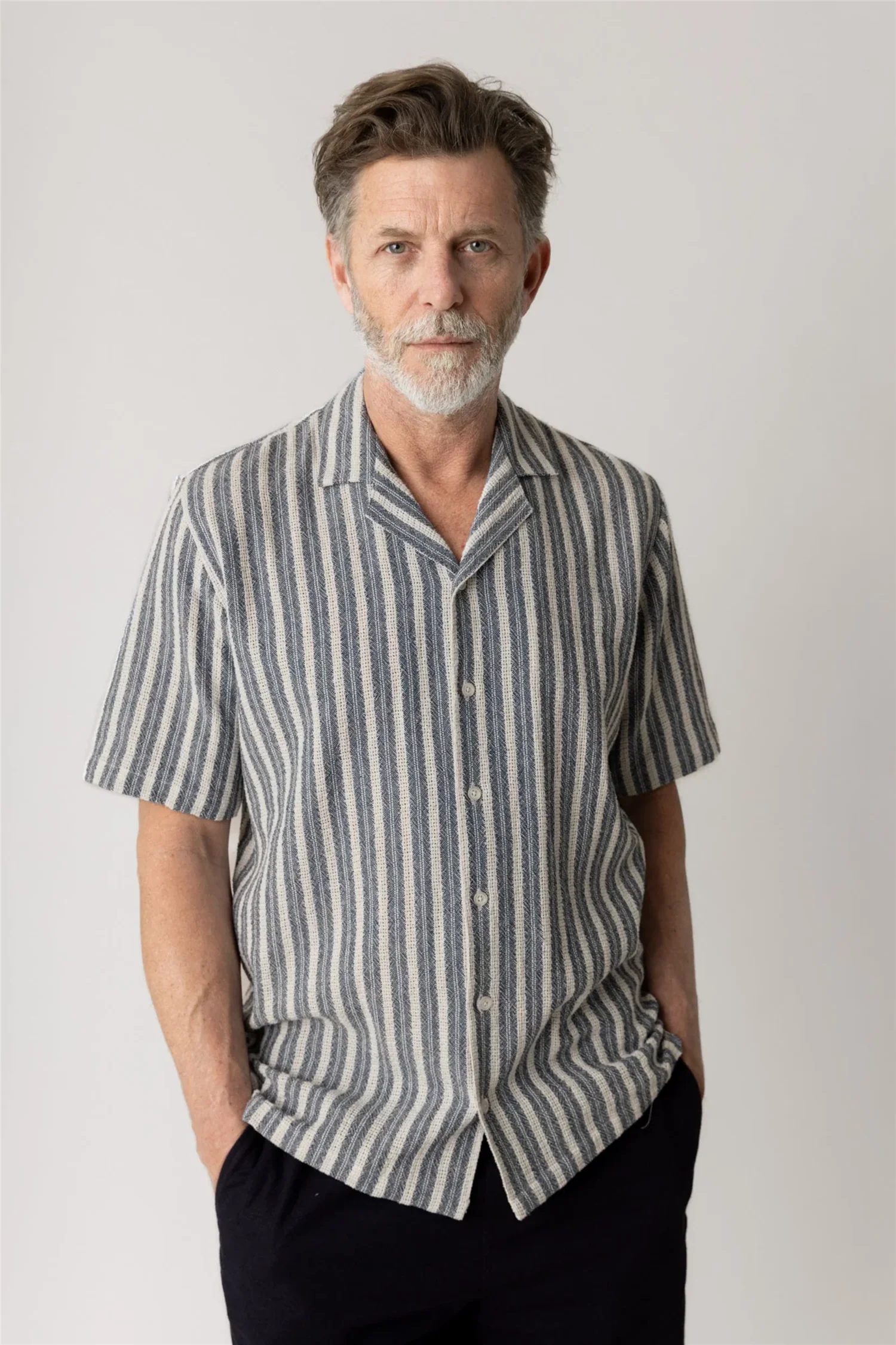 Joe Basso Stripe SS Shirt Salute Navy - Image 3
