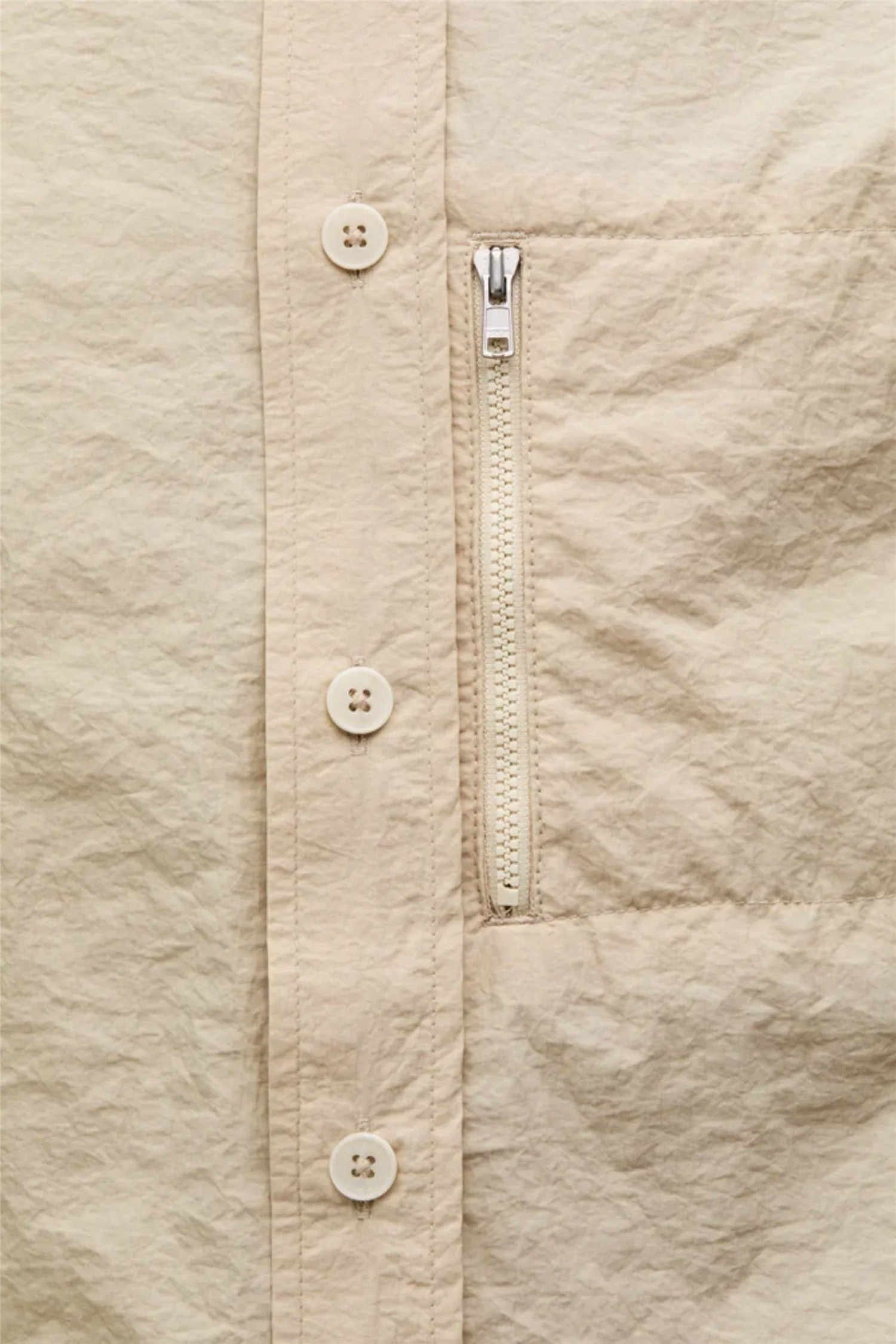 Filey Nylon Shirt Light Beige - Image 3