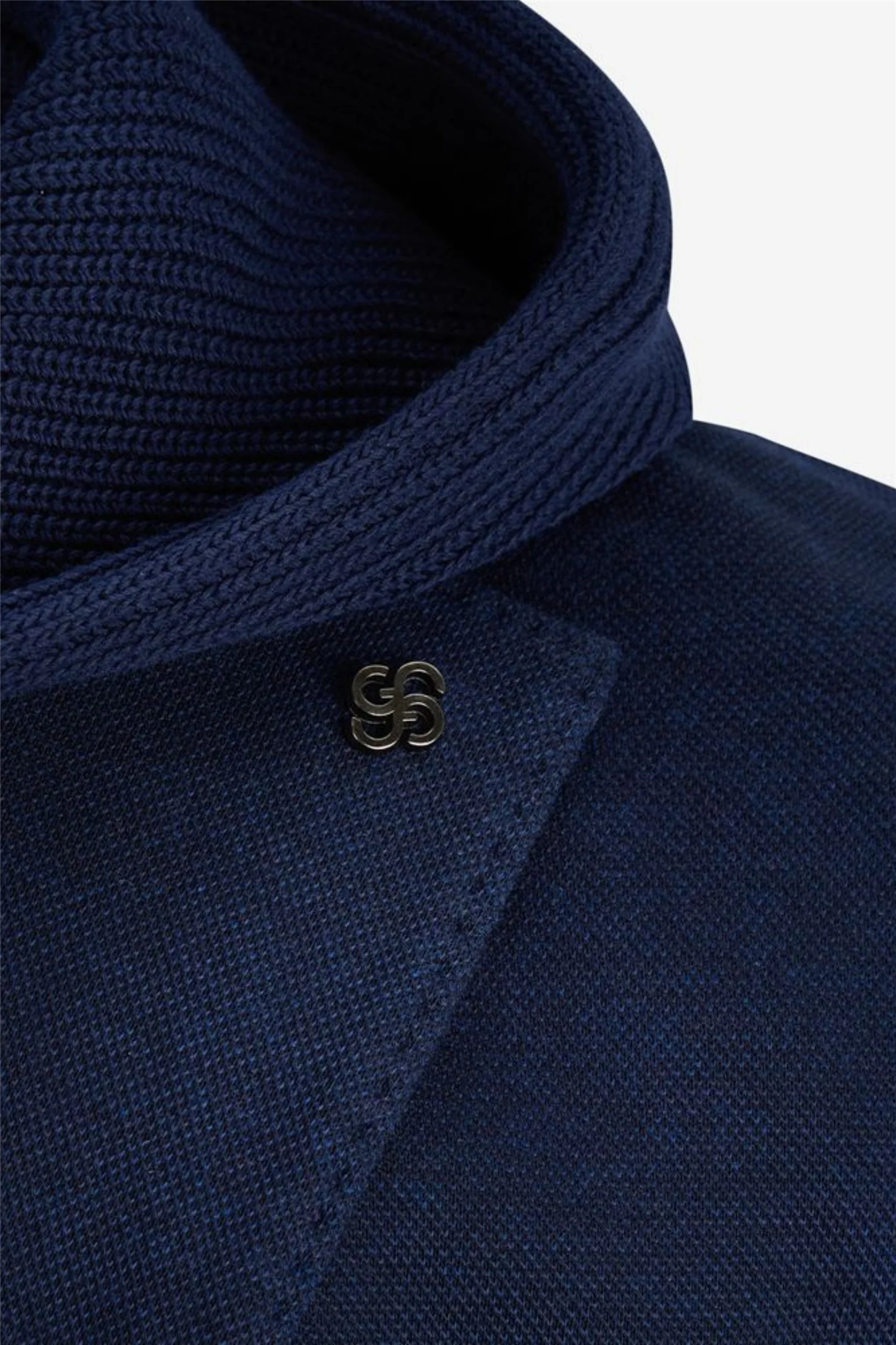 Blazer Cotton Rib With Hood Navy - Image 3