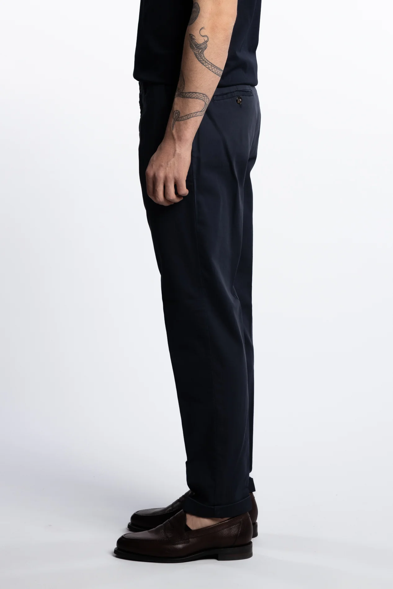 Cotton/Elastan Pant Marine - Image 4