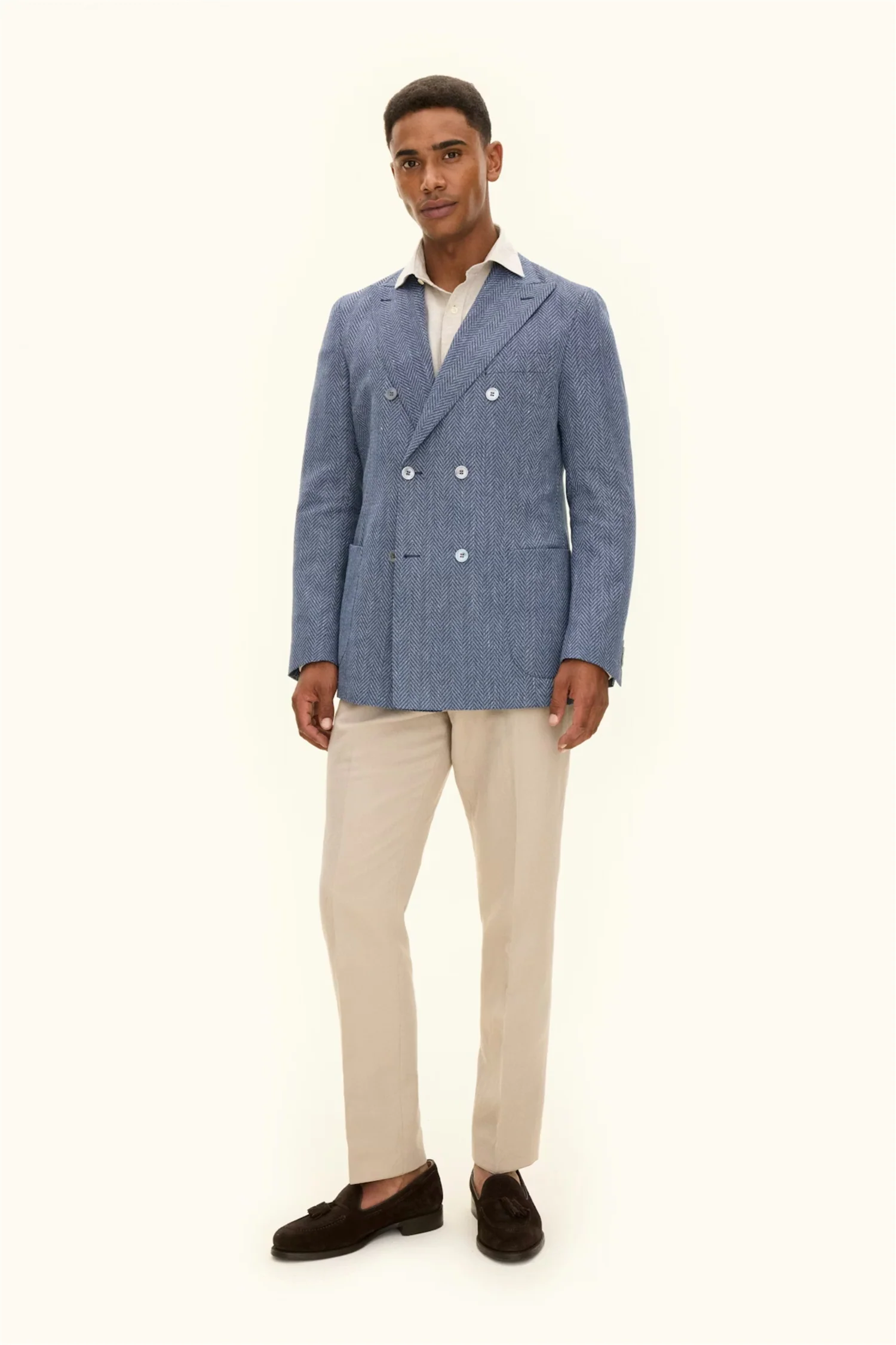 Farris Patch Soft Regular Fit Blazer Blue Tropic - Image 3